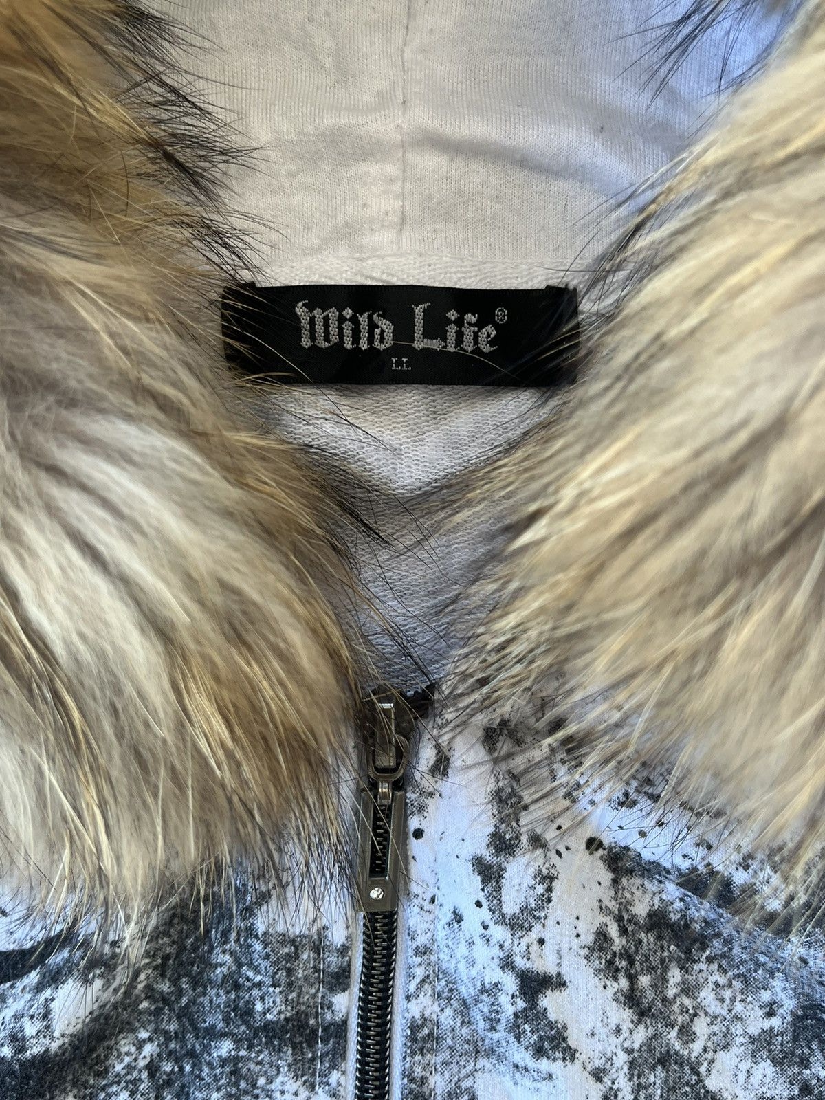 14th Addiction JAPANESE WILD LIFE FUR ZIP HOODIE GOTHIC SEDITIONARIES PUNK Size US L / EU 52-54 / 3 - 9 Thumbnail