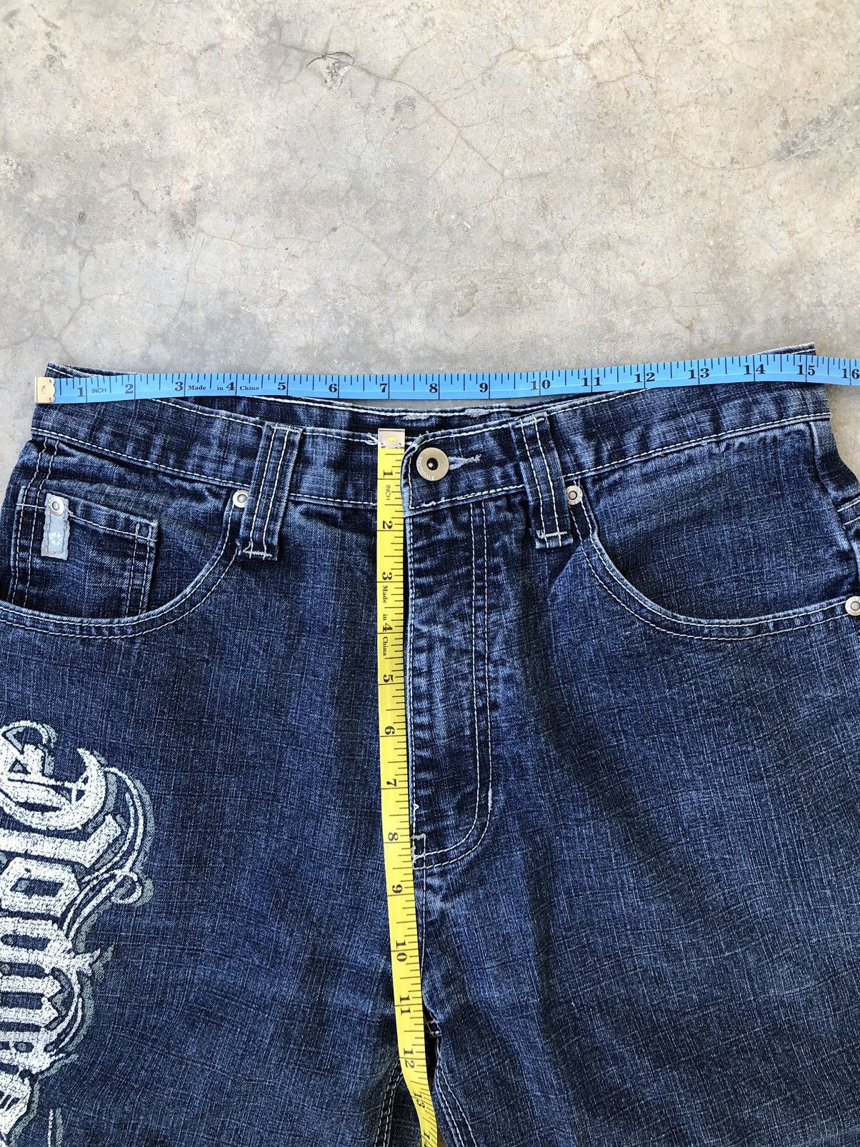 Southpole Southpole Y2K Horizontal Printed Denim Pants Size US 30 / EU 46 - 15 Thumbnail