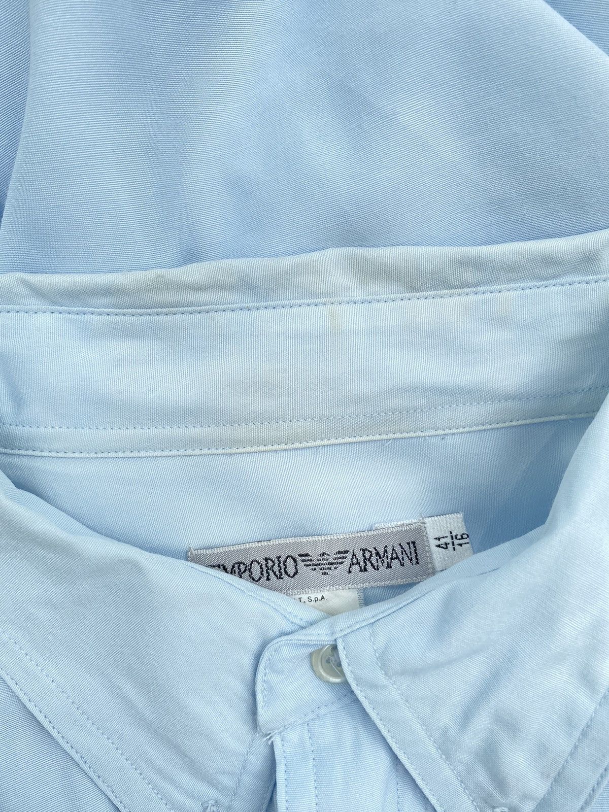 Emporio Armani Emporio Armani Light Blue Long-Sleeve Shirt Size US XS / EU 42 / 0 - 6 Thumbnail