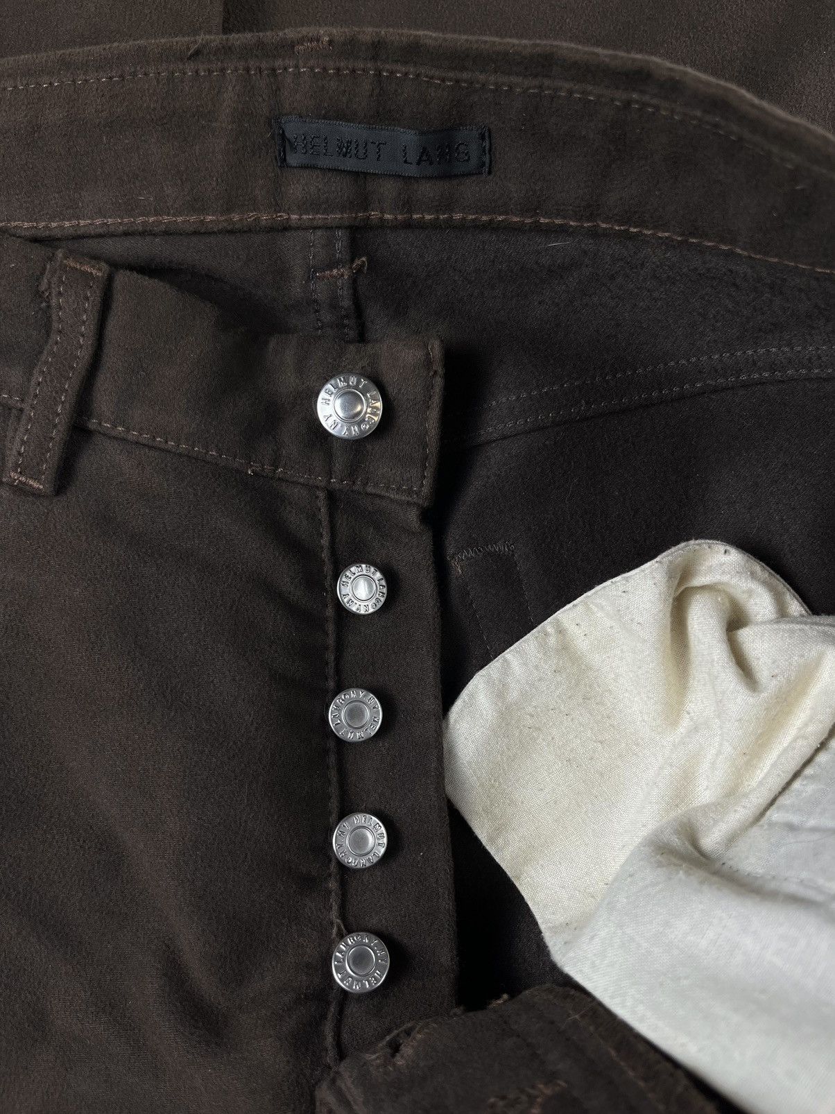 Helmut Lang AW00 Helmut Lang Chocolate Moleskin Bootcut 5 Pocket Pants Size US 32 / EU 48 - 5 Thumbnail