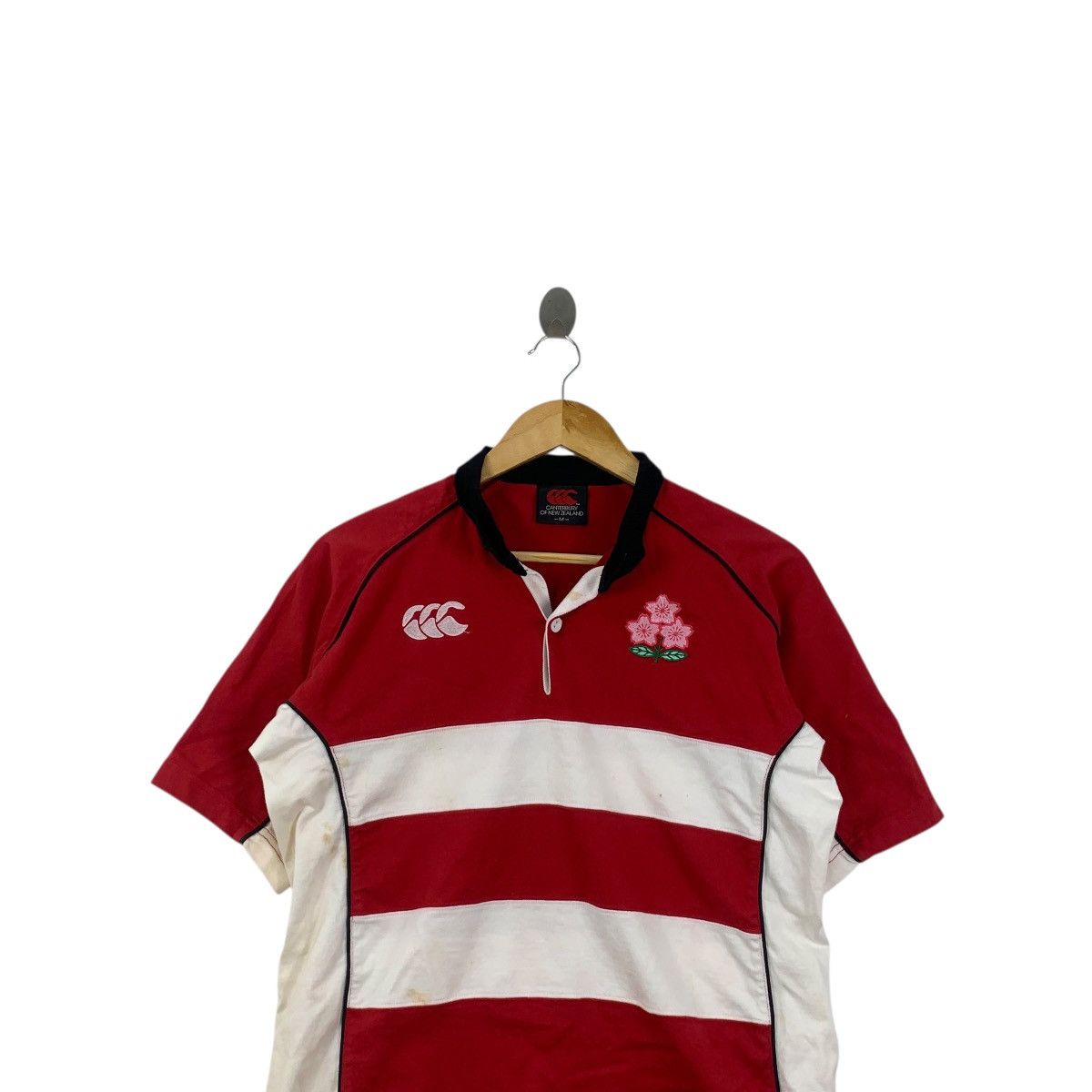 Canterbury of New Zealand Vintage CANTERBURY JAPAN RUGBY National Team Polo Tee Shirt Size US M / EU 48-50 / 2 - 2 Thumbnail