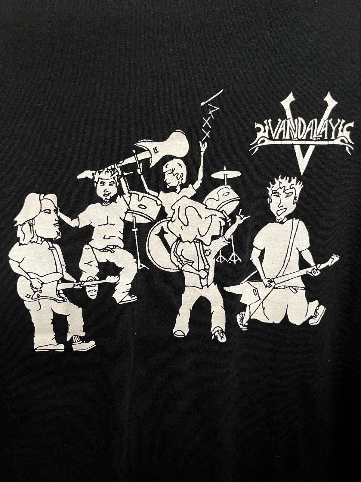 Jerzees Y2K Vandalay Band Tee - 2 Sided V Logo on Front T-shirt - L Size US L / EU 52-54 / 3 - 5 Thumbnail