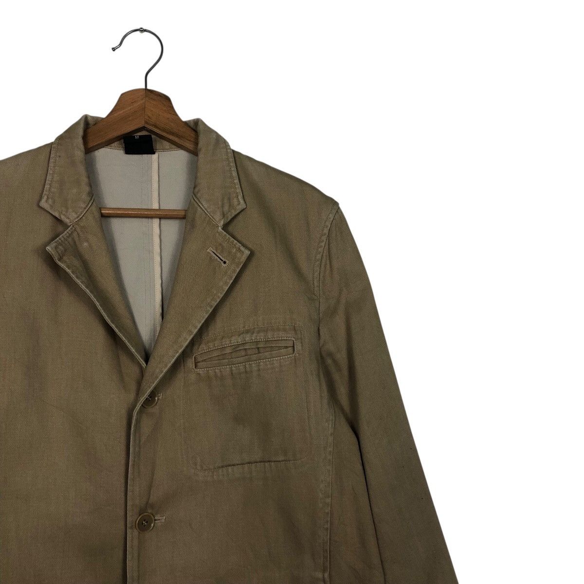 Japanese Brand SHIPS Japan Washed Cotton Work Blazer in Olive Issey Miyake Size US M / EU 48-50 / 2 - 7 Thumbnail