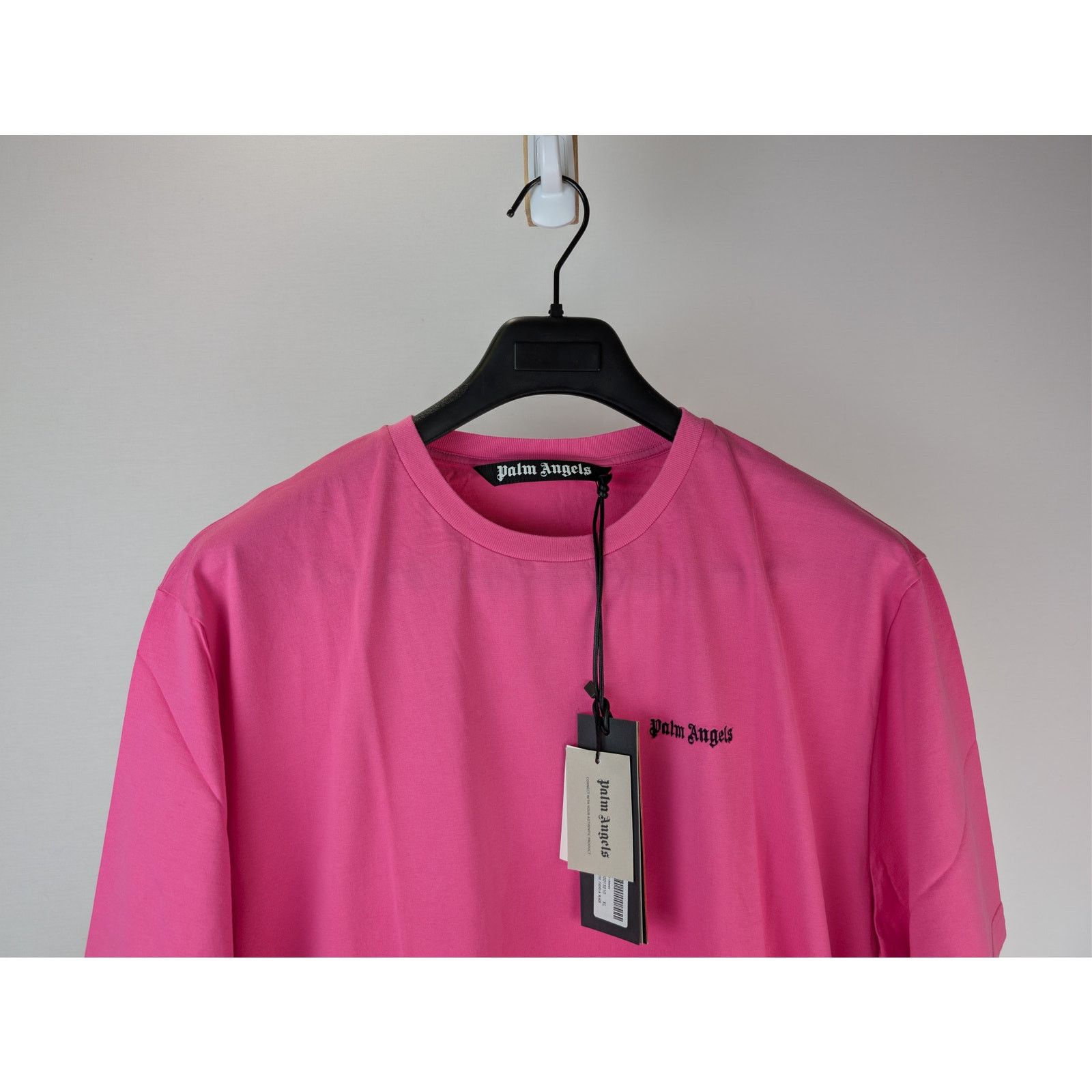Palm Angels o1rshd1 Embroidered Logo Slim T-Shirt in Fuchsia Pink/Black Size US XL / EU 56 / 4 - 3 Thumbnail