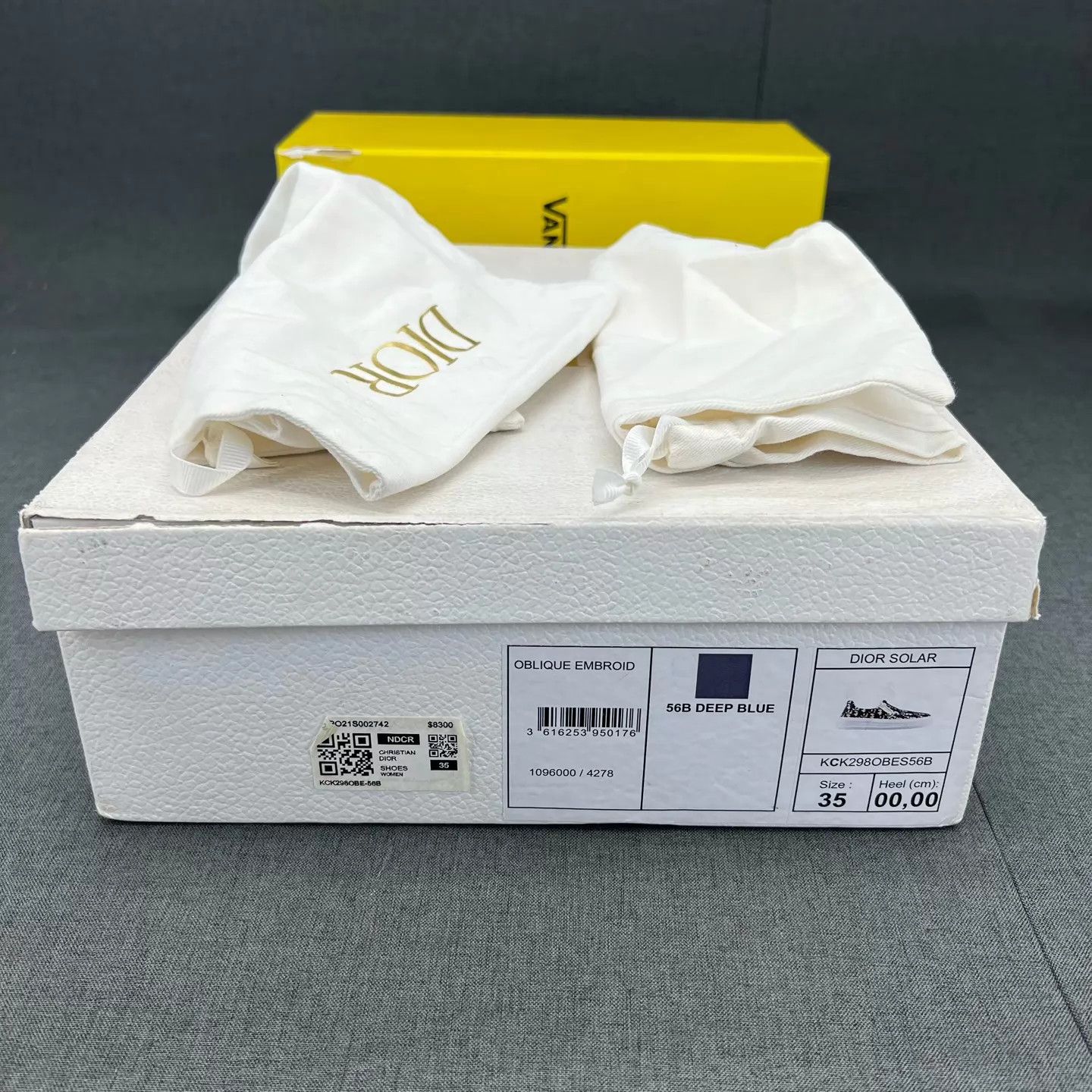 Dior Dior Solar Blue White All Over Print 35 Original Box Size US 4.5 / IT 34.5 - 9 Thumbnail
