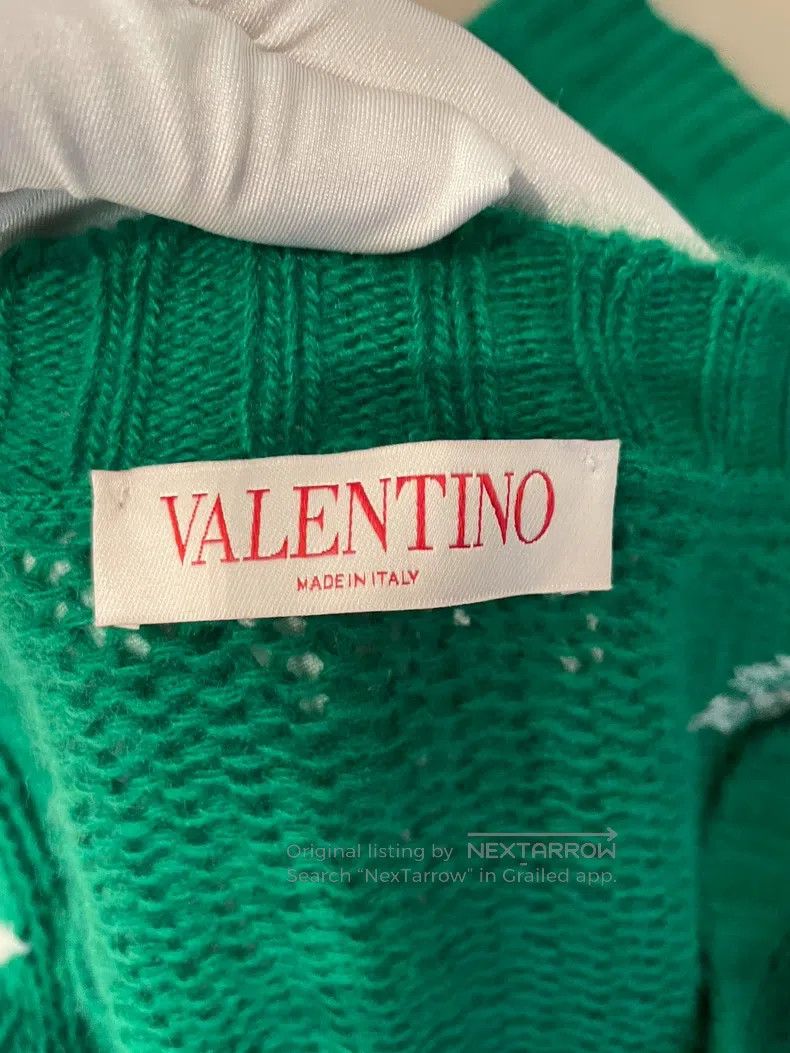 Valentino Valentino Green wool cardigan sweater Size L / US 10 / IT 46 - 2 Thumbnail
