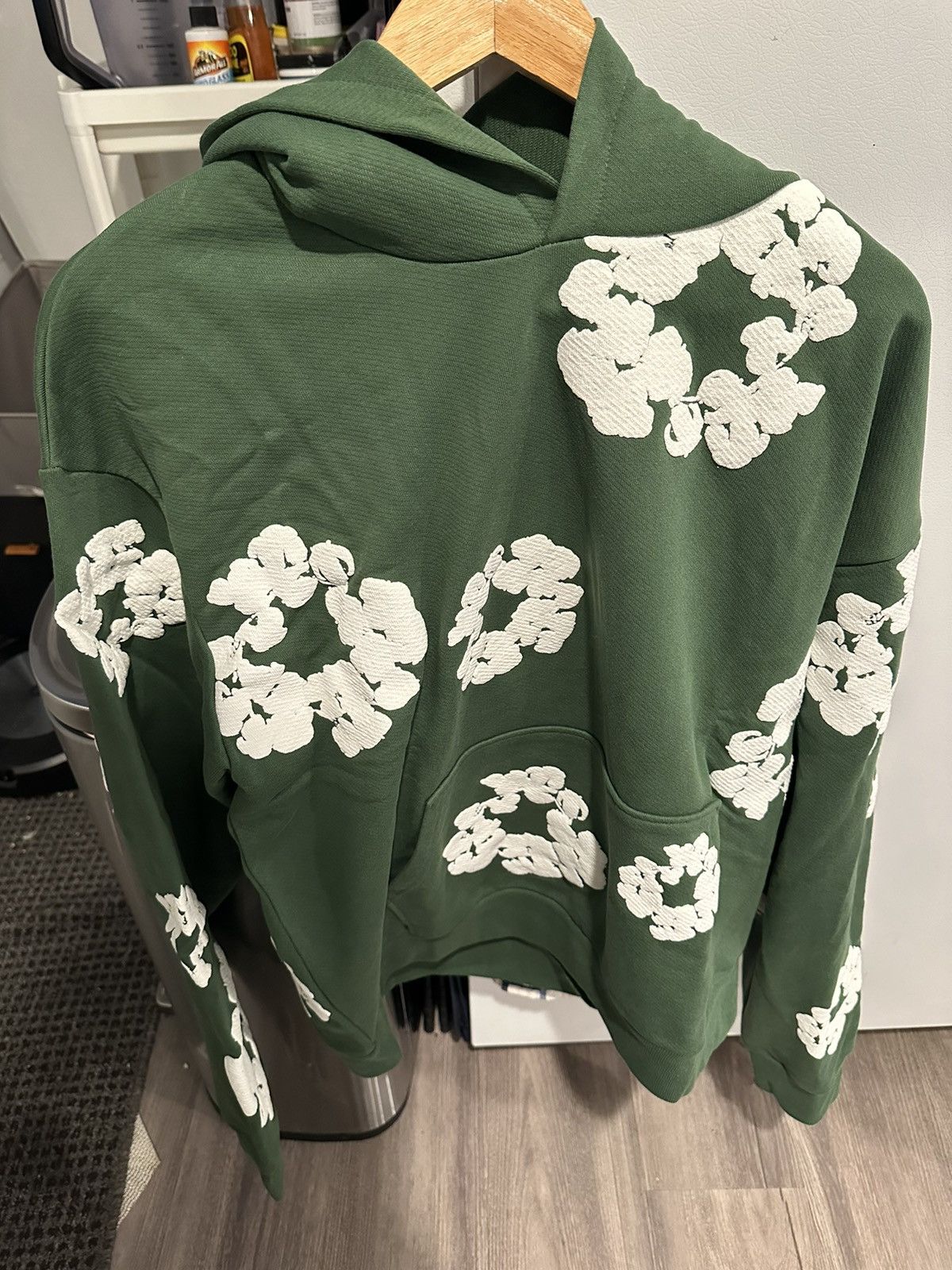 Denim Tears Cotton Wreath Hoodie Green Size XL