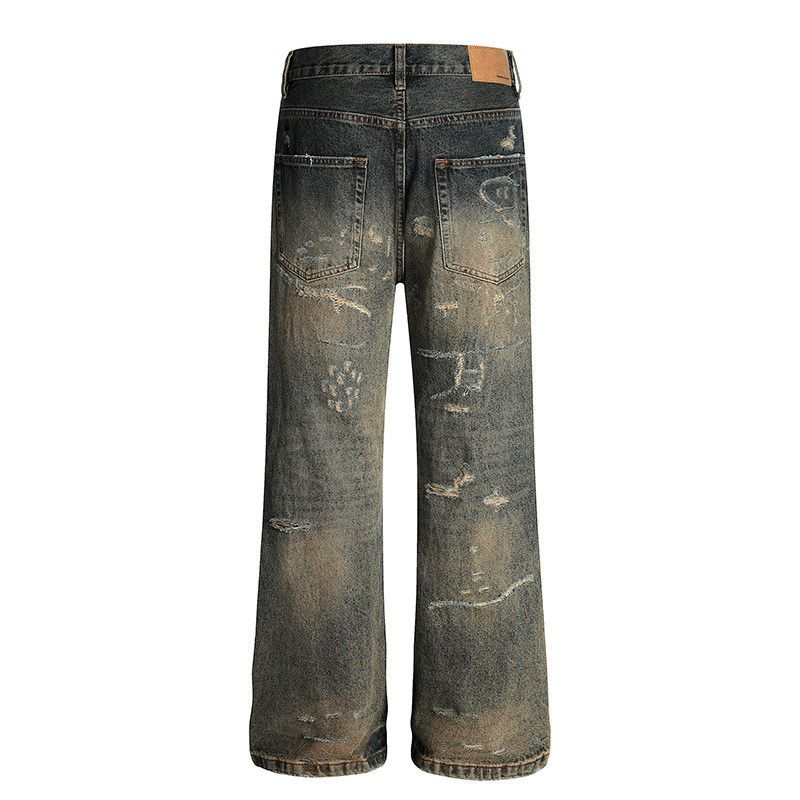 Vintage American retro distressed ripped jeans for men Size US 32 / EU 48 - 2 Thumbnail