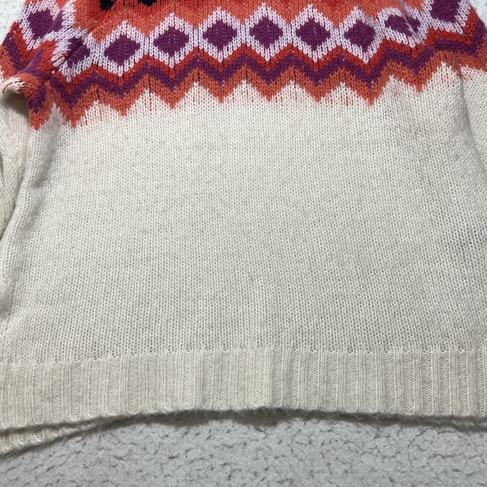 Other Aerie XS Wool Mock Neck Long Sleeve Zig Zag Sweater Size XS / US 0-2 / IT 36-38 - 7 Thumbnail