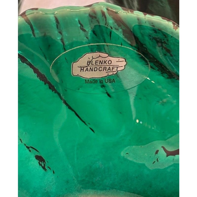 & Other Stories Vintage Blenko Emerald Green Bowls Textured Art Glass Dish Size ONE SIZE - 4 Thumbnail