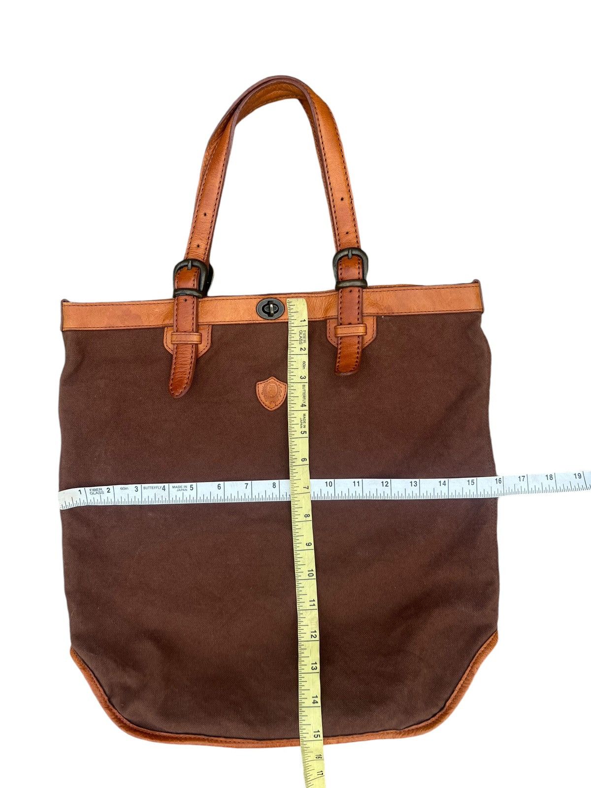 Japanese Brand × Leather Vintage Stranuovo X Ace Leather Cavas Tote Bag Size ONE SIZE - 24 Thumbnail