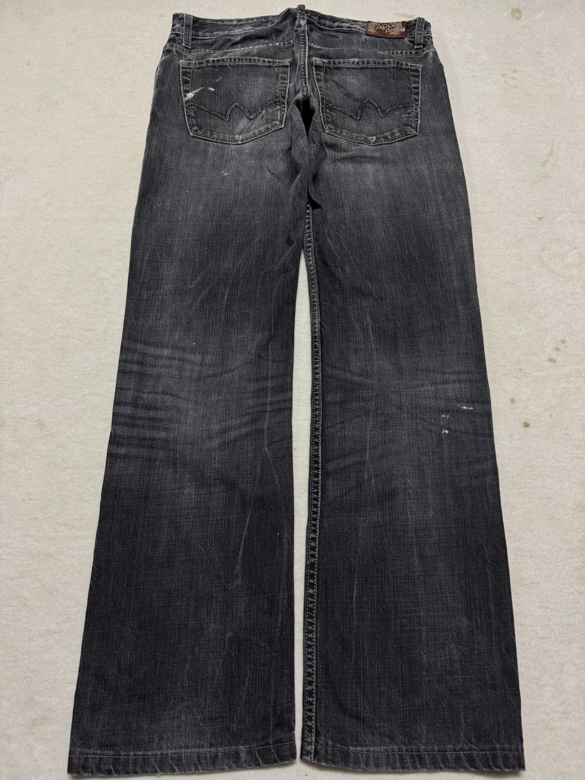 If Six Was Nine VINTAGE 1990s JAPAN RAGS FLARED GRUNGE CRAZY DISTRESS FADES Size US 32 / EU 48 - 11 Thumbnail