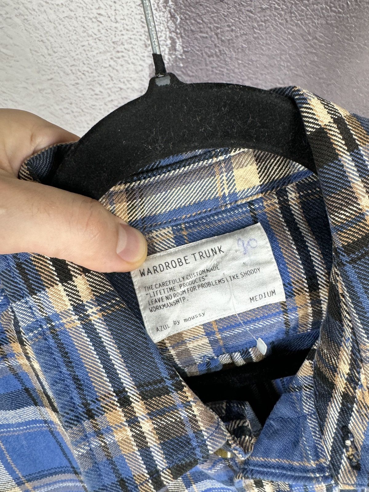 Japanese Brand Azul by Moussy Wardrobe Trunk checkered flannel shirt Size US M / EU 48-50 / 2 - 8 Thumbnail