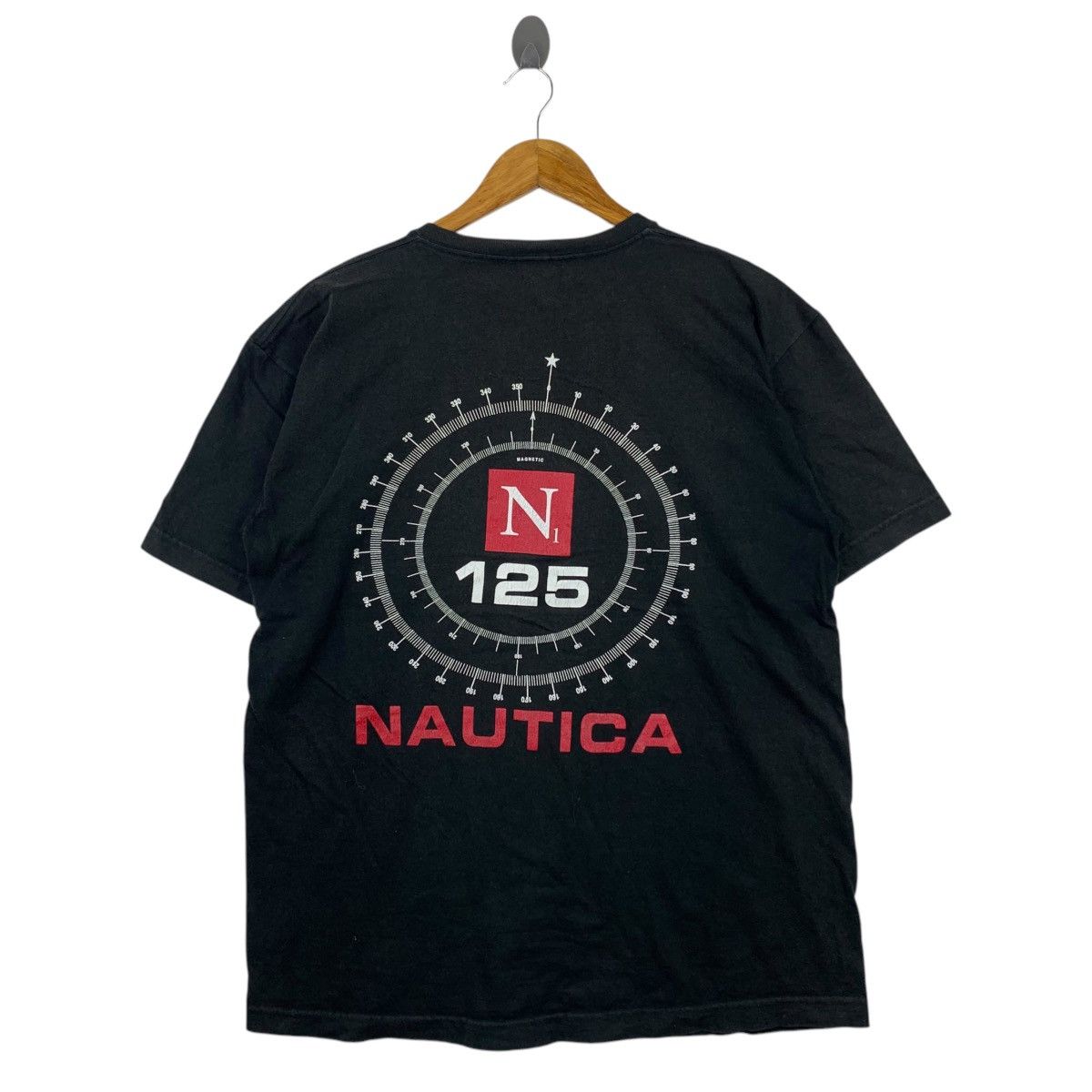Nautica Vintage NAUTICA Compass Print Design Black Short Shirt Size US M / EU 48-50 / 2 - 1 Thumbnail