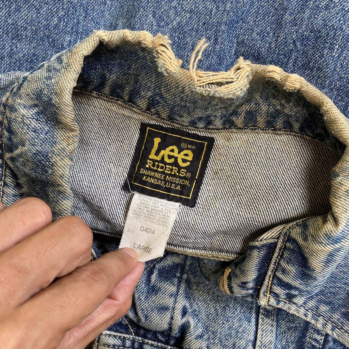 Lee × Vintage 💥80s LEE RIDER DENIM JEAN JACKET BUTTON WESTERNER Size US L / EU 52-54 / 3 - 9 Thumbnail