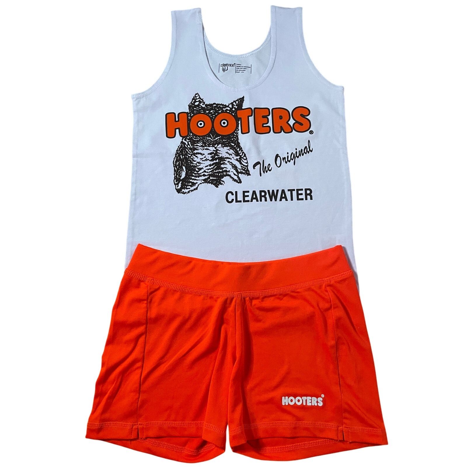 Other New Hooters Uniform Tank Shorts Pouch Tag Socks hose Small Size S / US 4 / IT 40 - 5 Thumbnail