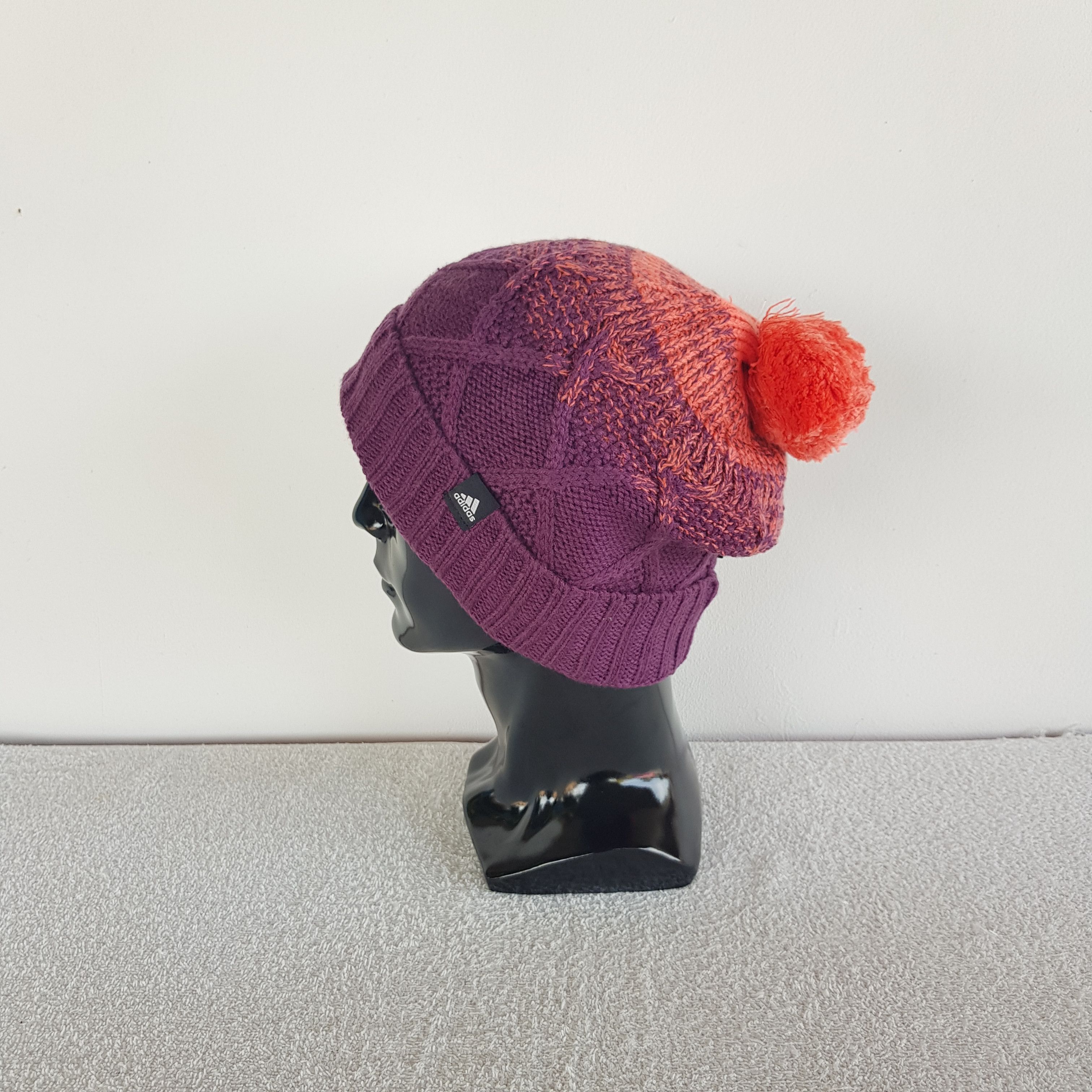 Adidas Vintage Adidas Beanie Cable Ribbed Knit Snow Caps Hats. Size ONE SIZE - 4 Thumbnail