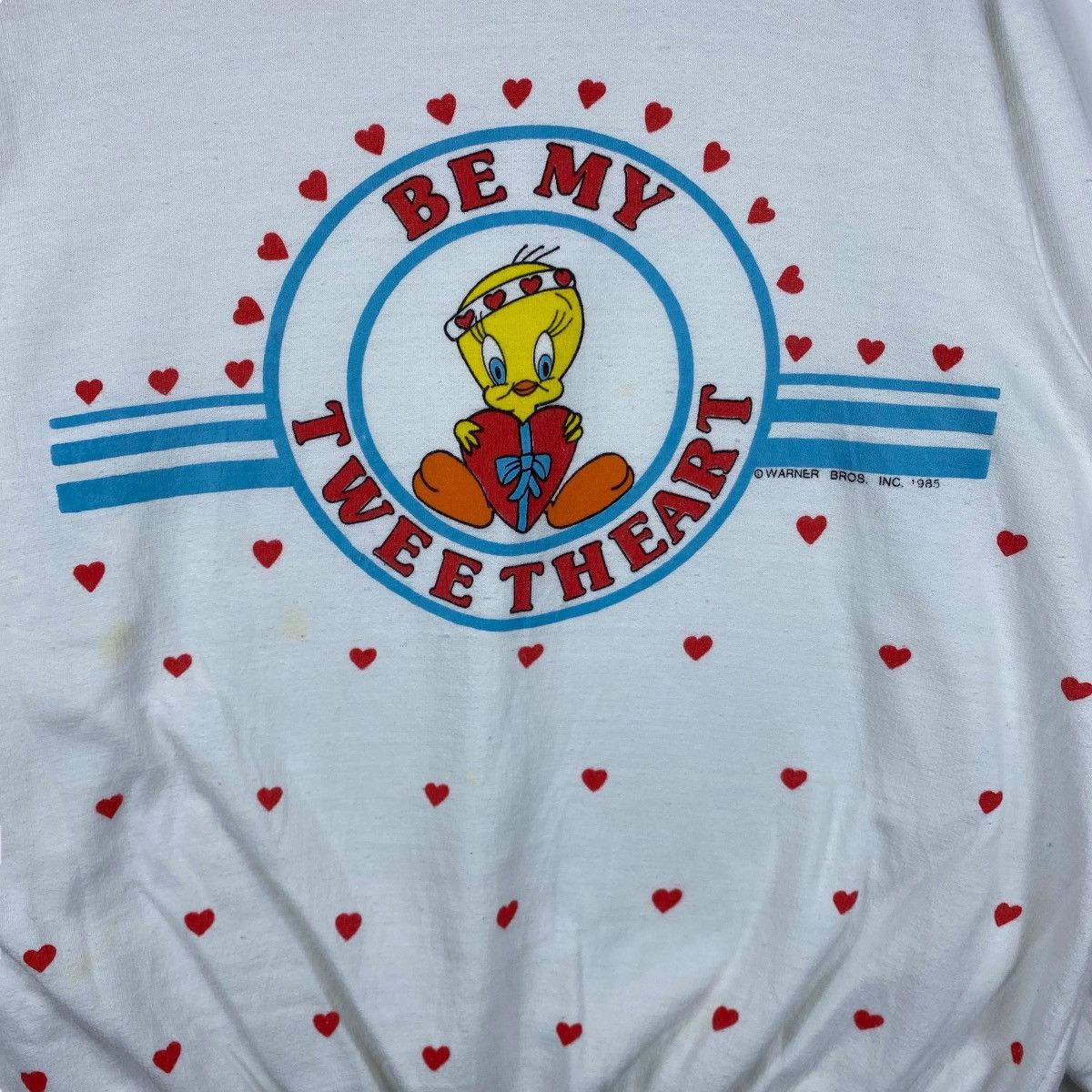Vintage × Warner Bros Vintage 80's TWEETY Be My Tweetheart Cartoon Crewneck Size US XL / EU 56 / 4 - 2 Thumbnail