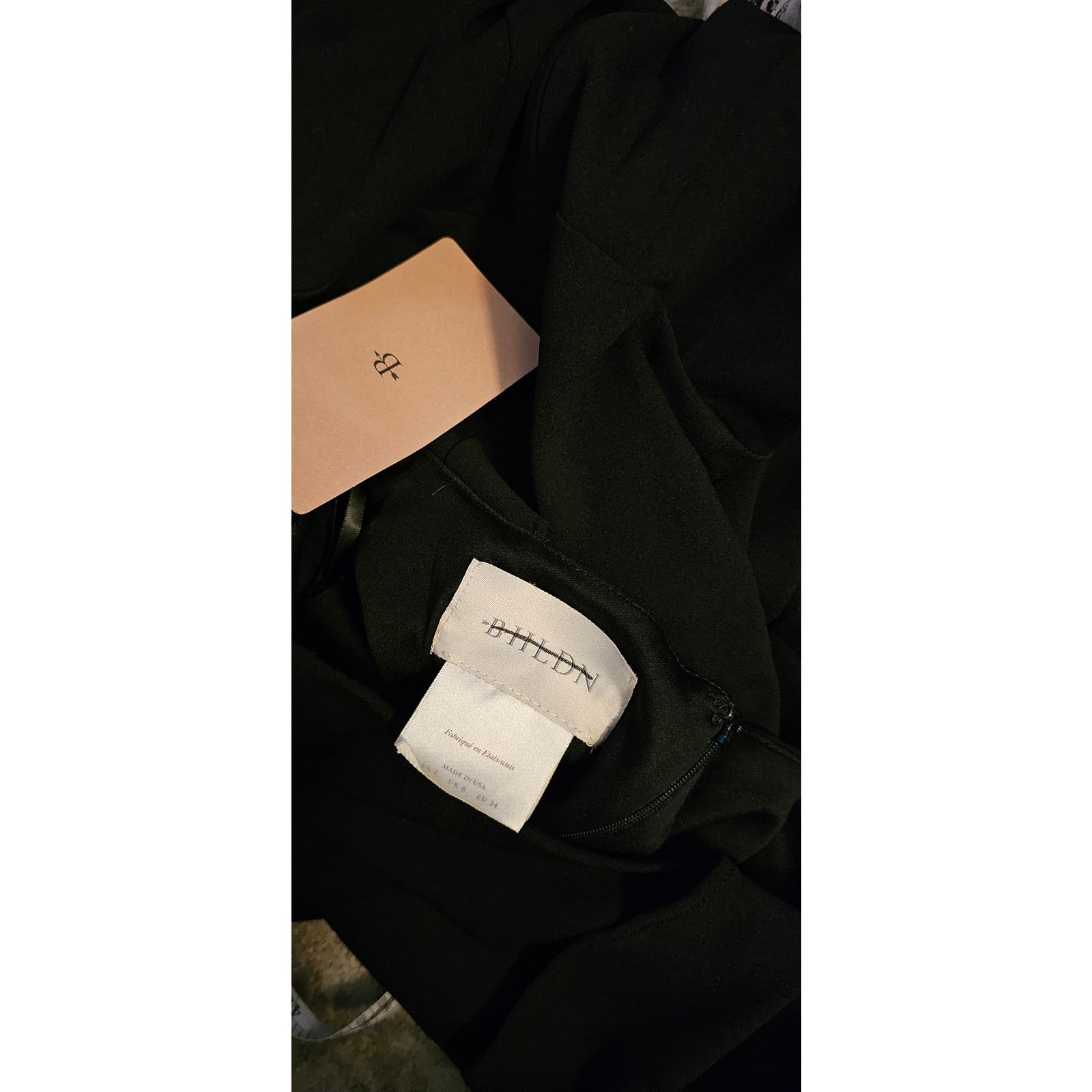 Anthropologie New Anthropologie BHLDN Sayre Dress $298 SIZE 2 Black Midi Size XS / US 0-2 / IT 36-38 - 4 Thumbnail