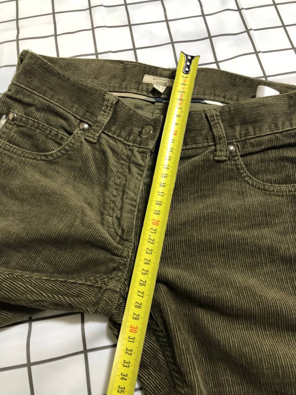 Burberry Burberry Corduroy Tan Pants Trousers made in Italy Size 27" / US 4 / IT 40 - 4 Thumbnail