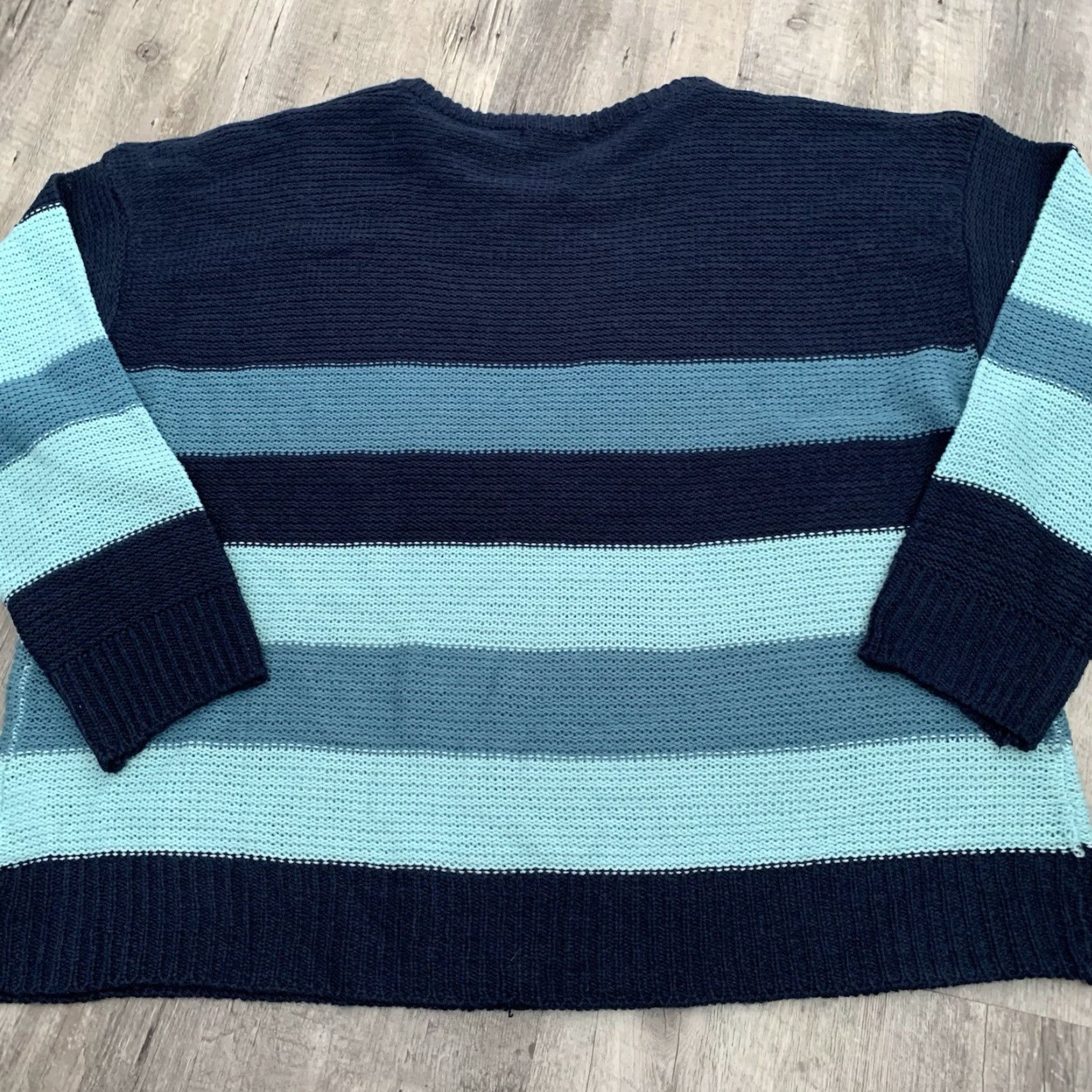 Vintage Jason Maxwell Knit Sweater Womens Plus Sz 3X Blue Striped Button Detail NEW Size XXL / US 16-18 / IT 52-54 - 5 Thumbnail
