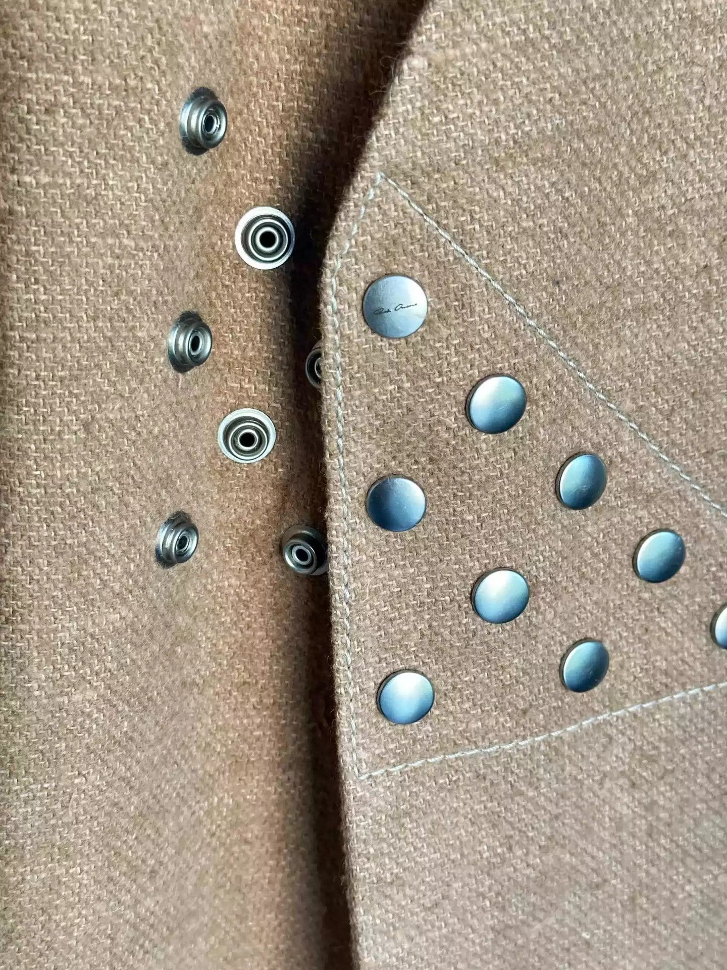 Rick Owens Rick Owens mainline 18aw camel hair linen blended woolen co Size US M / EU 48-50 / 2 - 6 Thumbnail