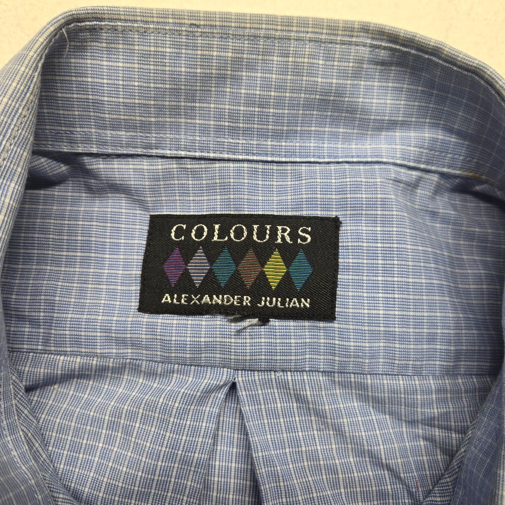 Alexander Julian Alexander Julian Shirt Check Blue 2XL Men Adult Long Sleeve Button-Up Collared Colourful Classic Business Casual Travel Cotton Size US XXL / EU 58 / 5 - 3 Thumbnail