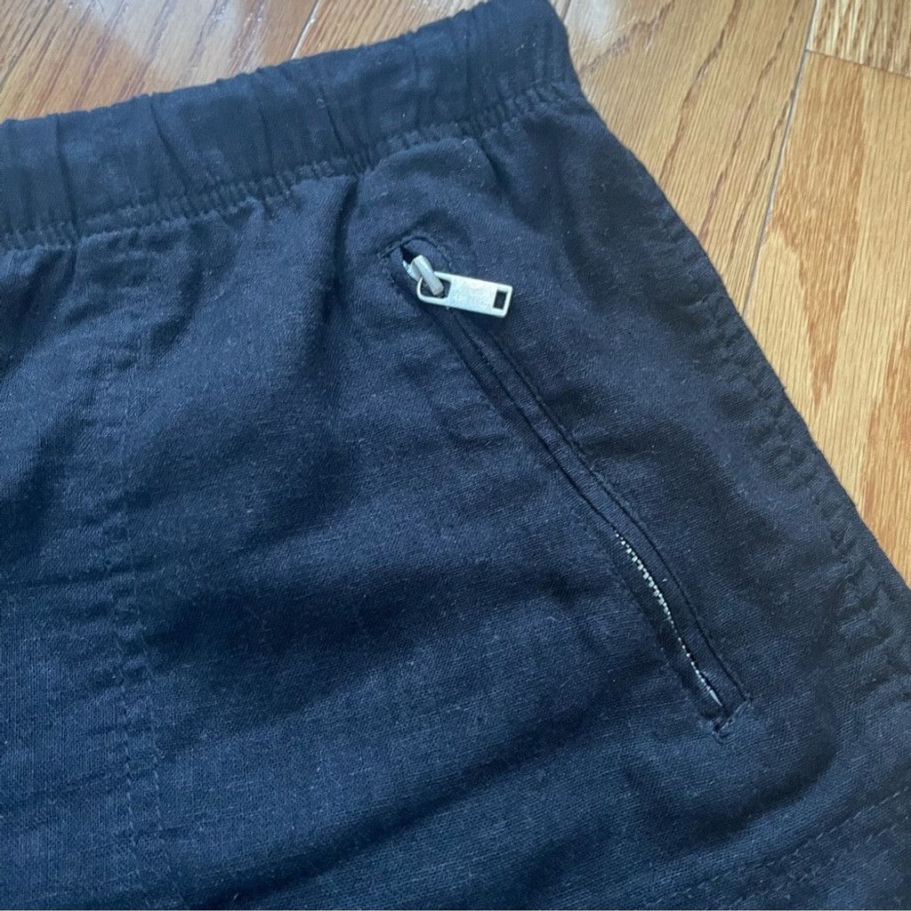 BLANKNYC BLANK NYC Black Linen Shorts front zipper pockets Sz 30 Size 42" / US 20 - 3 Thumbnail