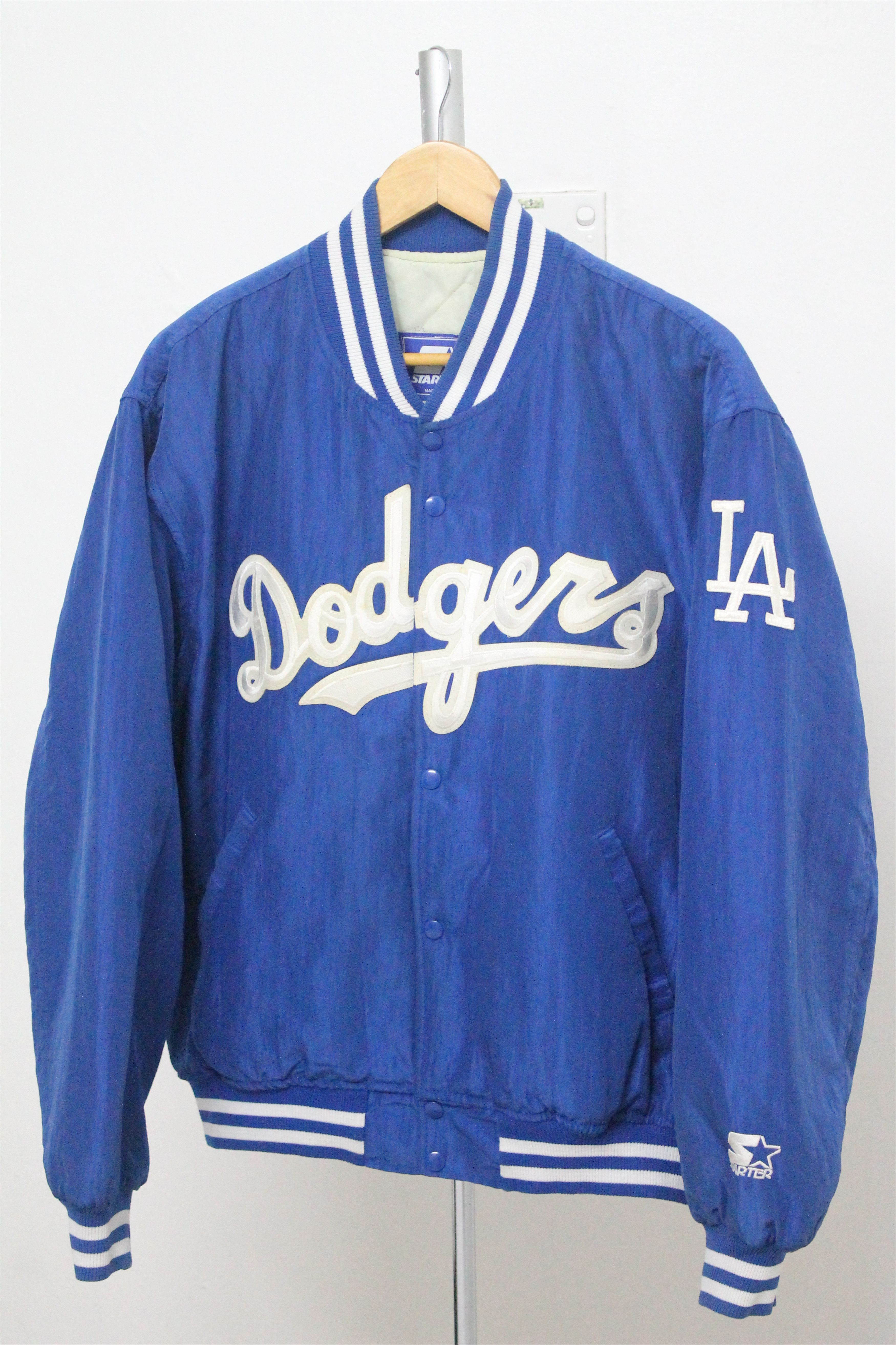MLB Vintage LA DODGERS Varsity Jacket Made in USA. Size US L / EU 52-54 / 3 - 2 Thumbnail