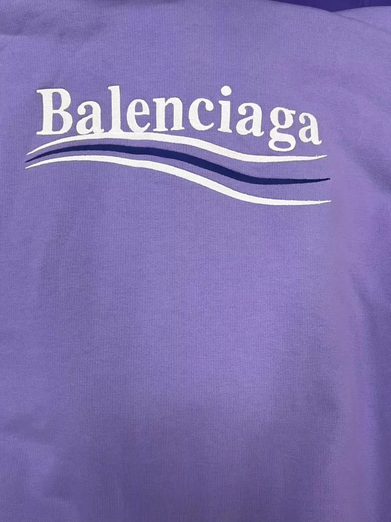 Balenciaga Balenciaga LogoLogoEmbroidered Pullover Hoodie Size US L / EU 52-54 / 3 - 3 Thumbnail