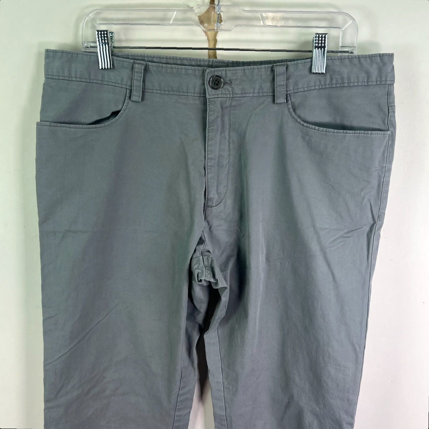 Calvin Klein Calvin Klein Men's Slim Fit Khaki Pants 34x34 Gray Work Casual Business Summer Size US 34 / EU 50 - 2 Thumbnail