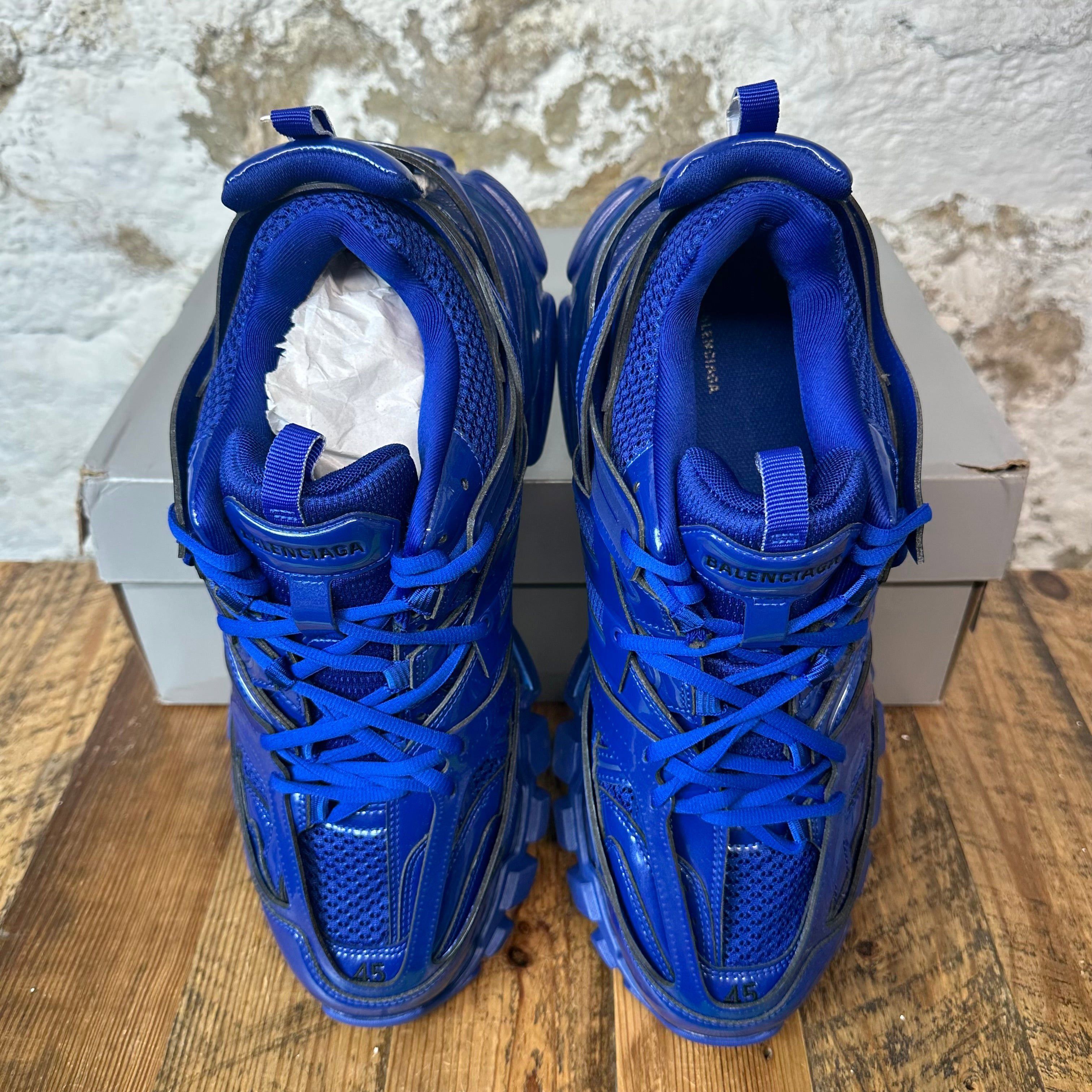 Balenciaga Balenciaga Track Runner Royal Blue Patent Sz 12 (45) NEW Size US 12 / EU 45 - 3 Thumbnail