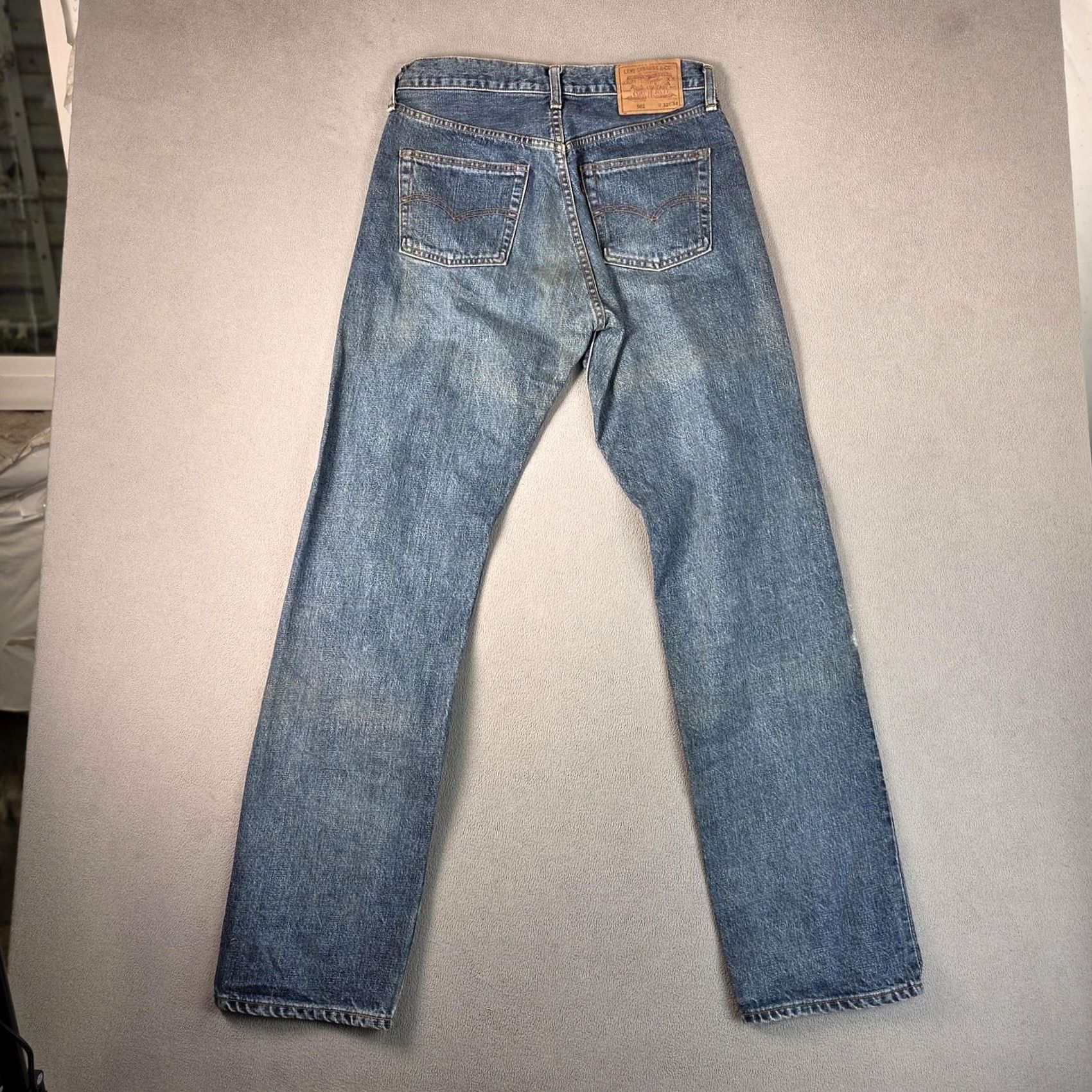Levi's VINTAGE Levi's 502 Jeans Mens 28x32 Big E Selvedge Denim Japan 90s Tag 32x34 Size US 28 / EU 44 - 3 Thumbnail