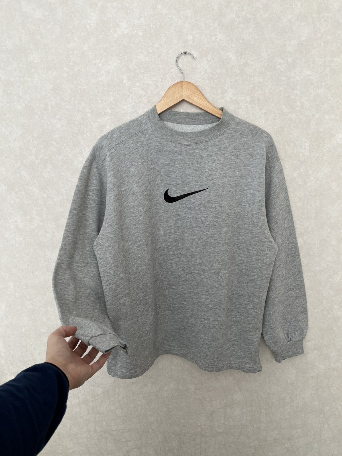 Nike Vintage Nike Big Swoosh Sweatshirt 90s Size US M / EU 48-50 / 2 - 5 Thumbnail
