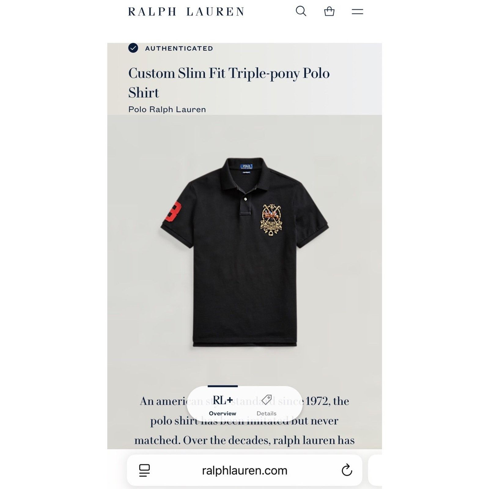 Polo Ralph Lauren Rare Vintage Ralph Lauren 2XL Custom Slim Triple Pony Polo Size US XXL / EU 58 / 5 - 8 Thumbnail