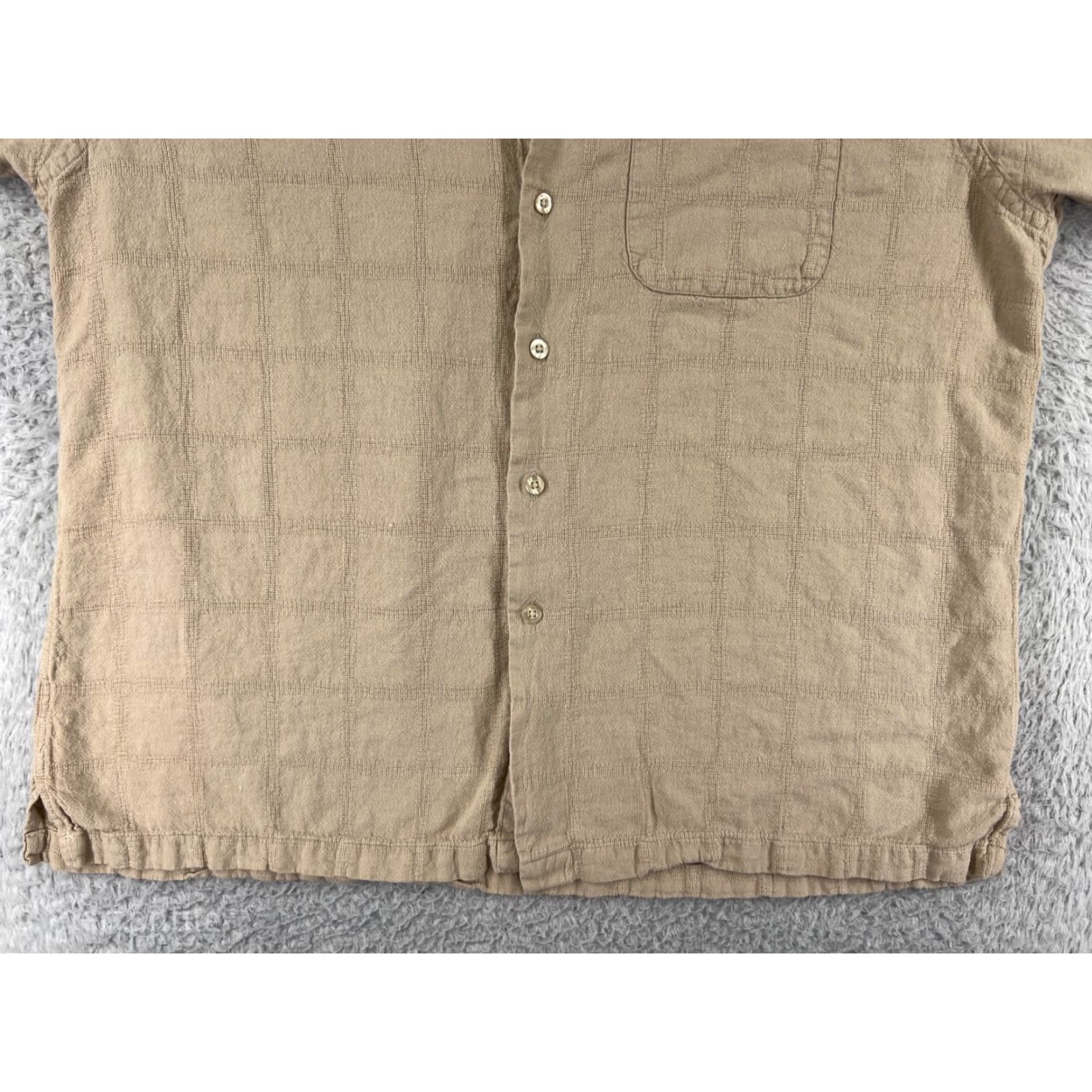 Van Heusen Van Heusen Shirt Men Extra Large Beige Linen Rayon Blend Button Up Camp Vacation Size US XL / EU 56 / 4 - 5 Thumbnail