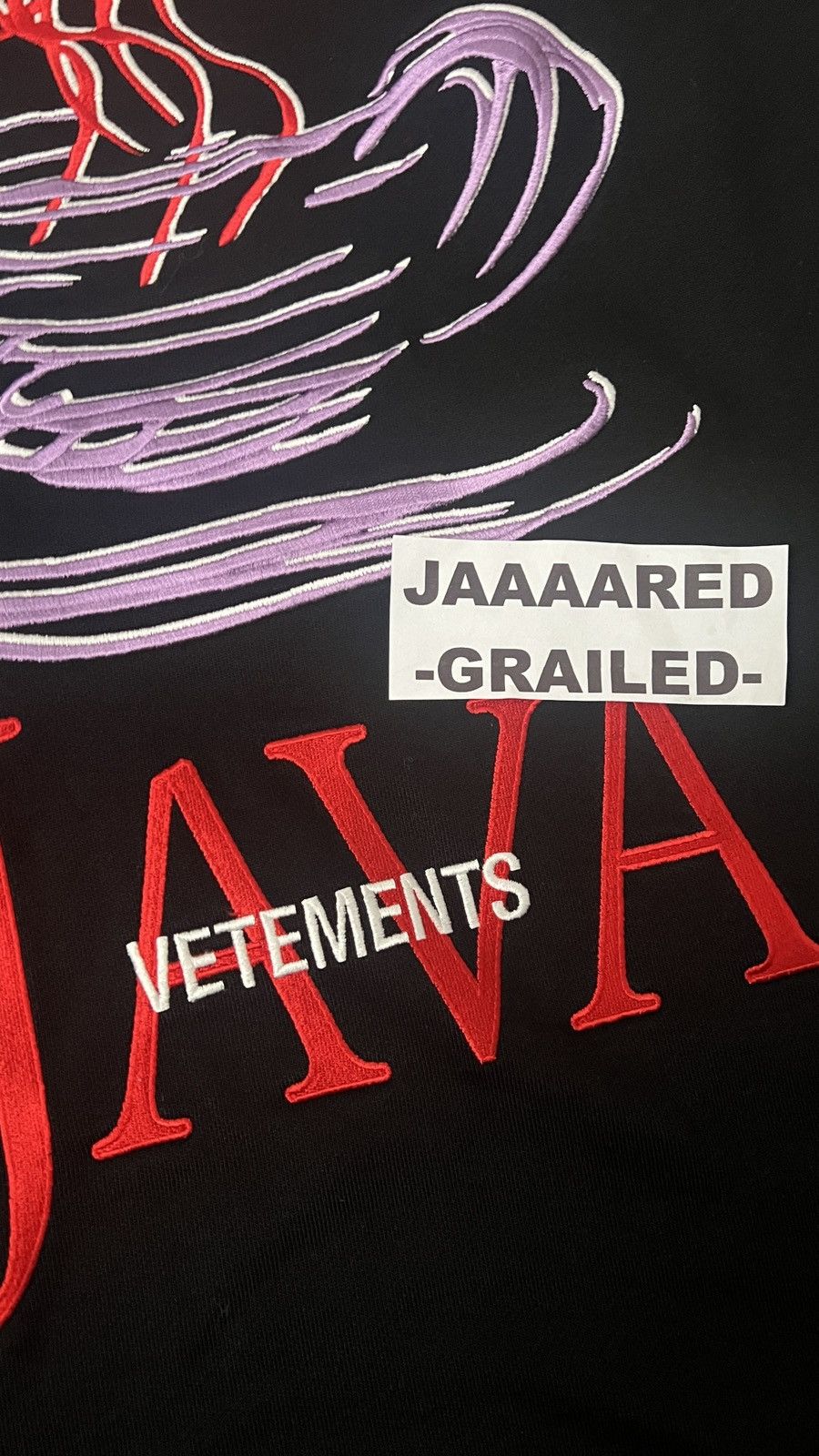 Vetements Vetements JAVA Embroidered Sweatshirt Size US S / EU 44-46 / 1 - 13 Thumbnail