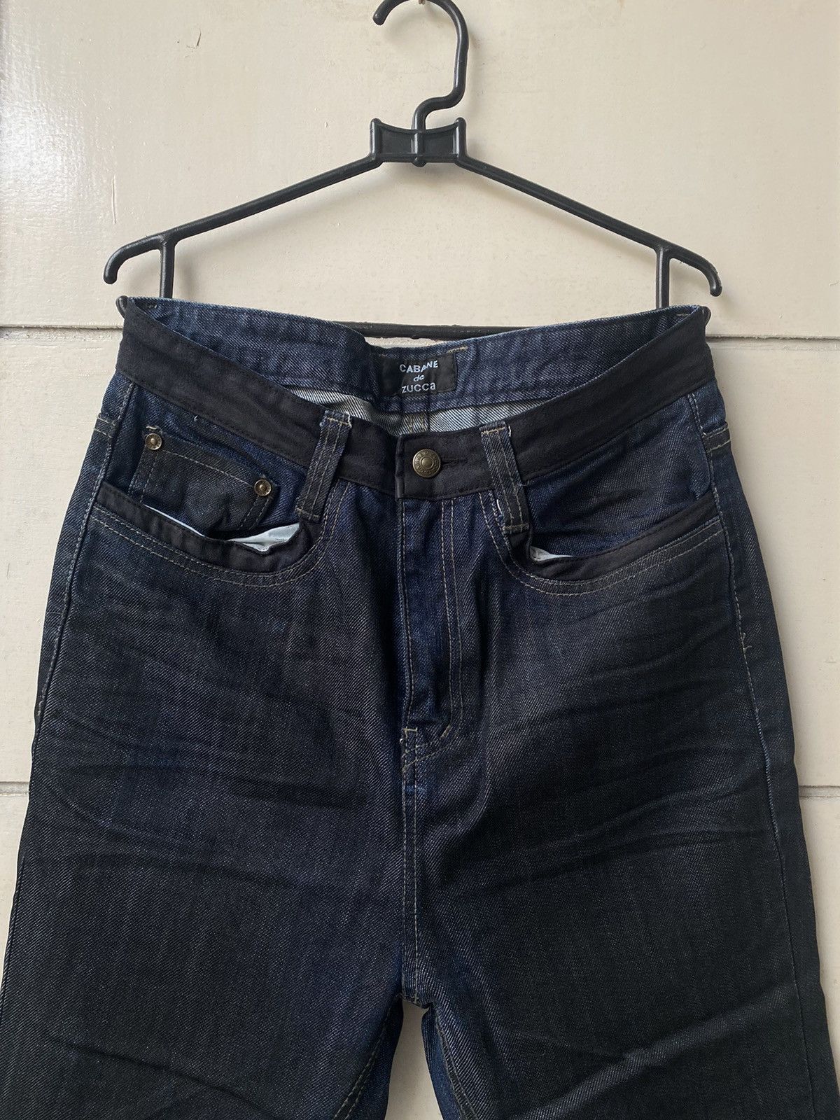 CABANE de ZUCCa Cabane de Zucca Issey Miyake Coated Denim Suede Size US 29 - 2 Thumbnail