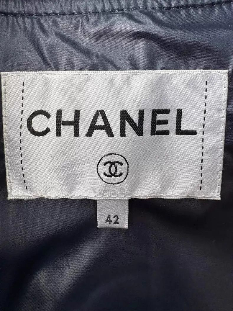 Chanel Chanel Silver Wrinkled Pilot Jacket F42- DMC Size US M / EU 48-50 / 2 - 7 Thumbnail