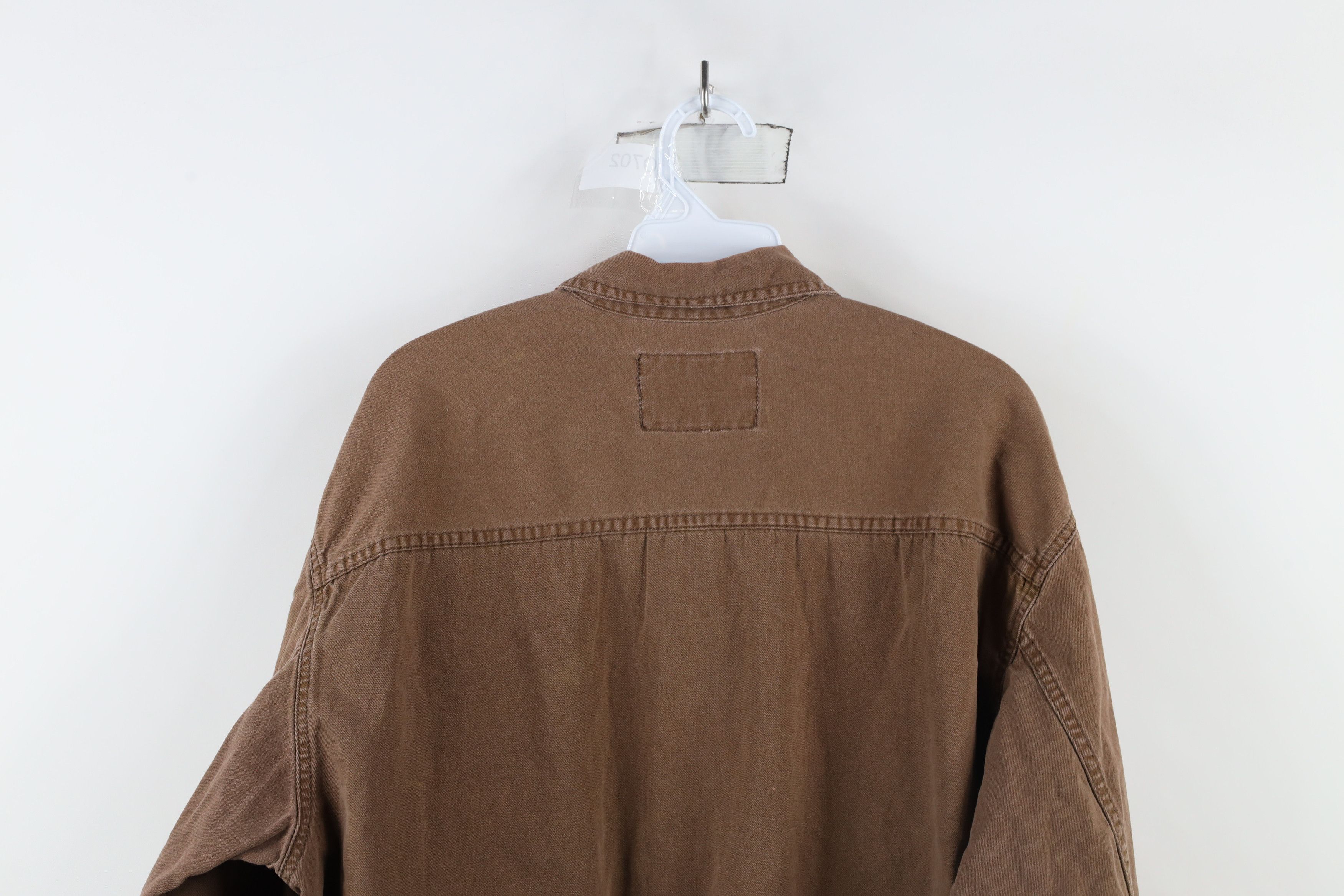 Levi's × Vintage Vintage 90s Levis Denim Jean Collared Button Shirt Brown Size US L / EU 52-54 / 3 - 15 Thumbnail