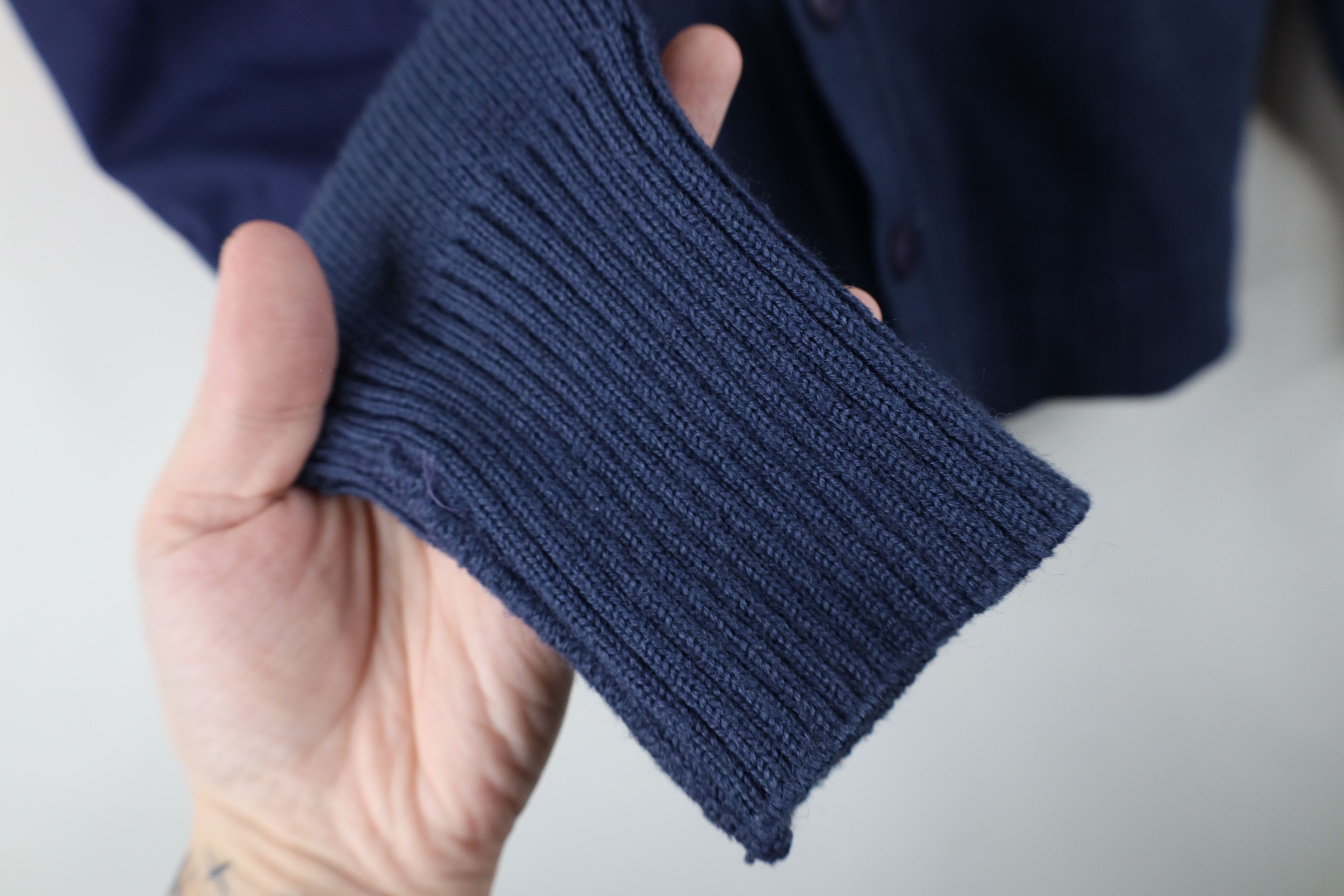 Vintage Vintage 90s Knit Military Commando Cardigan Sweater Blue USA Size US S / EU 44-46 / 1 - 7 Thumbnail