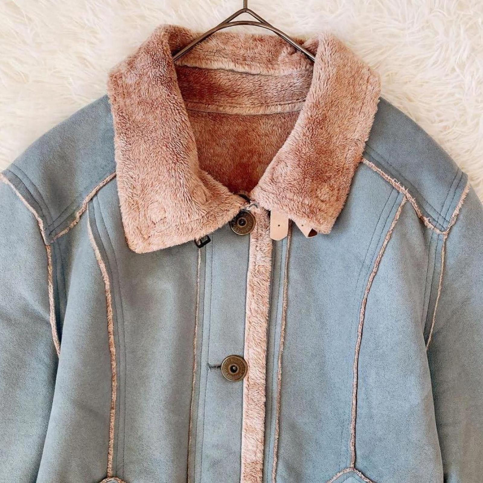 Other Faux fur and suede fairy grunge blue penny lane coat Size XS / US 0-2 / IT 36-38 - 2 Thumbnail