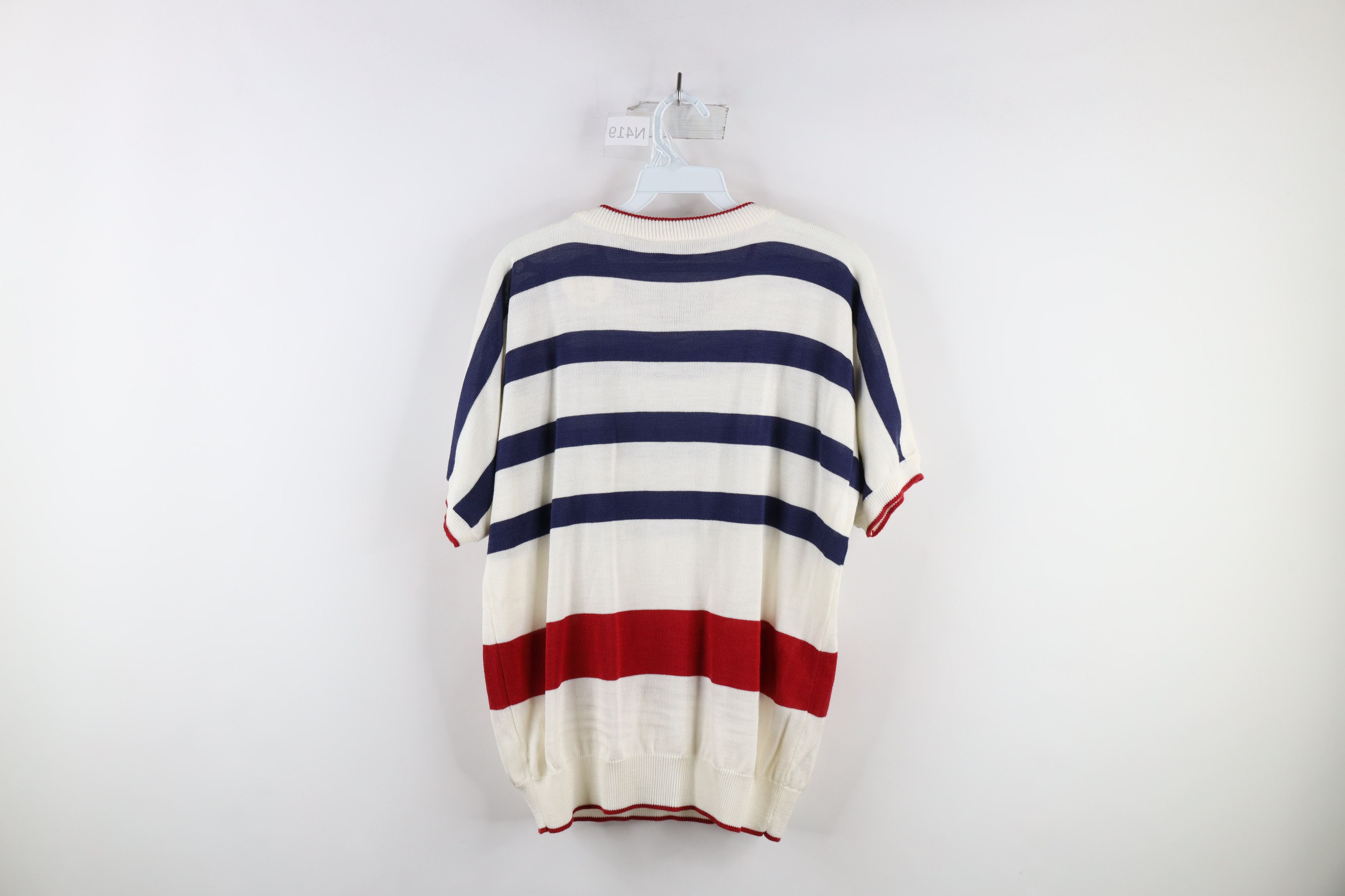 Vintage Deadstock Vintage 70s Streetwear Block Short Sleeve Sweater Size M / US 6-8 / IT 42-44 - 9 Thumbnail