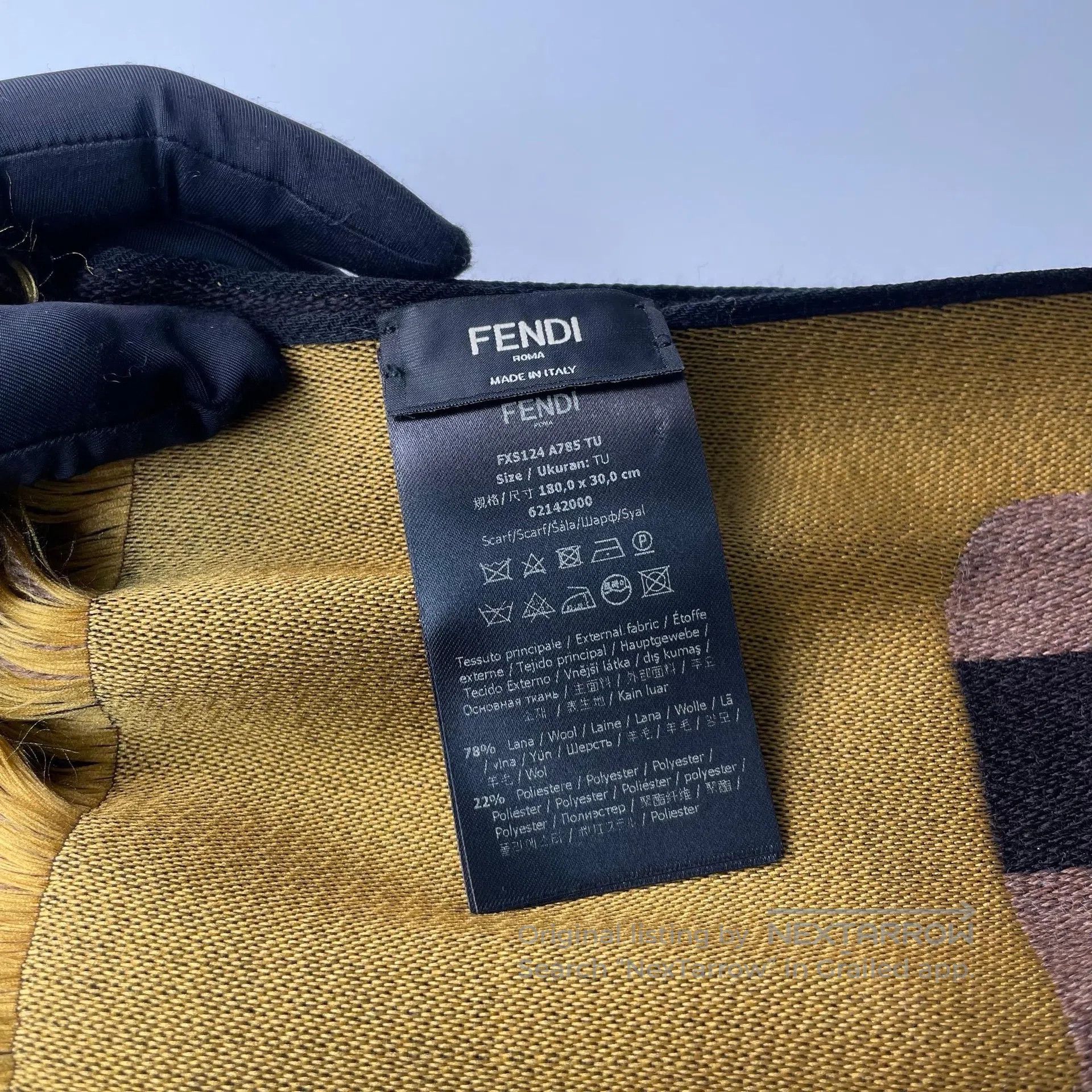 Fendi FENDI Brown and Coffee Double-Faced Cashmere Little Monste Size ONE SIZE - 6 Thumbnail