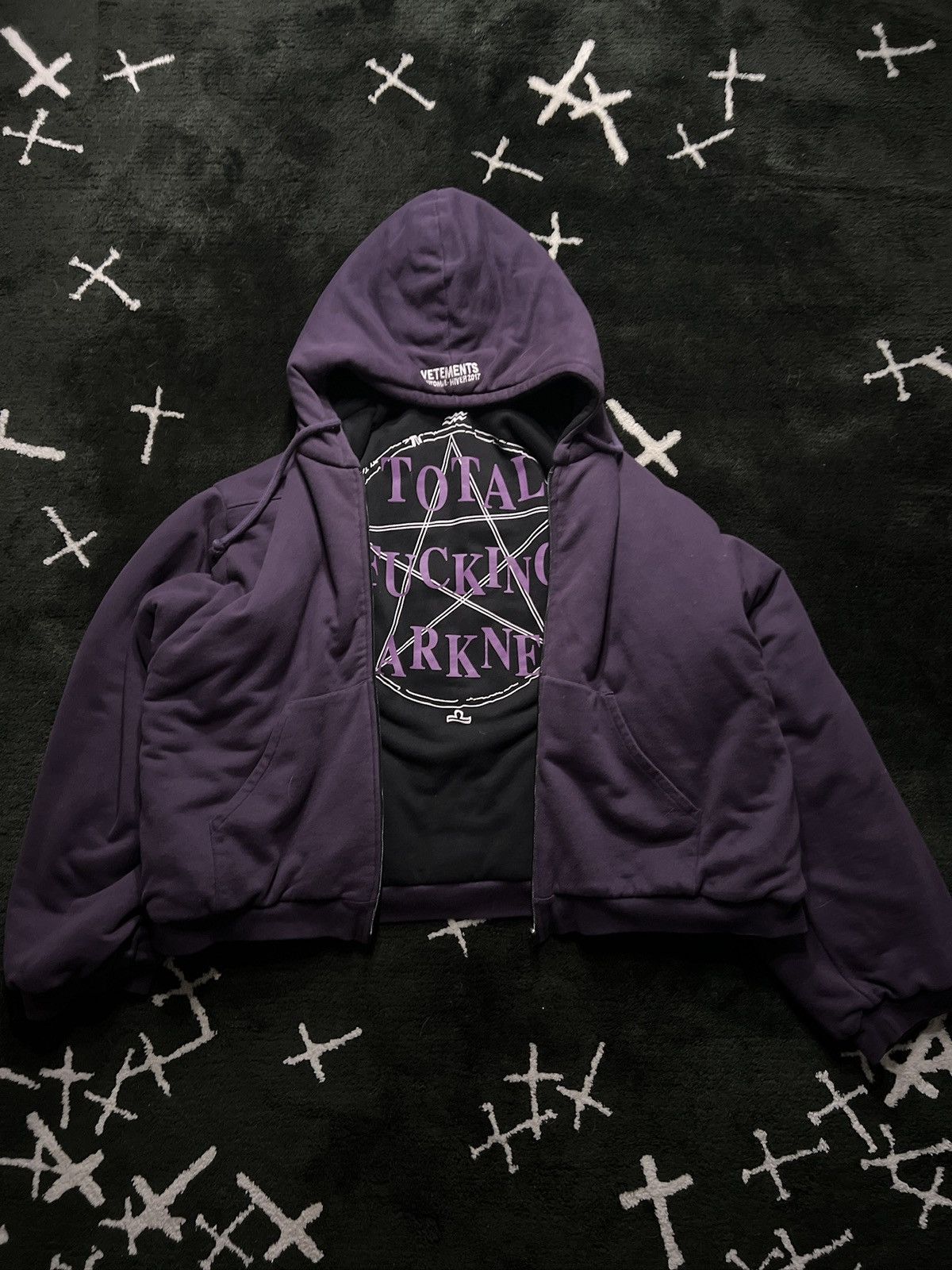 Vetements AW16 - Total Fucking Darkness (TFD) Reversible Bomber Hoodie Size US L / EU 52-54 / 3 - 4 Thumbnail