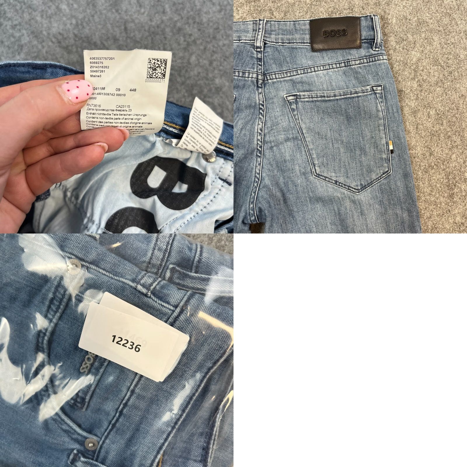 Hugo Boss HUGO BOSS Jeans Regular Tapered 30 32 Medium Wash Blue Stretch Maine 3 Mens Waist 30 Inseam 32 Denim 5-Pocket Shirt Size US 30 / EU 46 - 9 Thumbnail