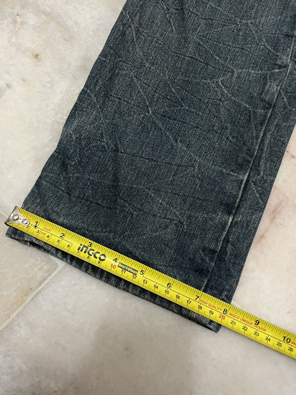 Japanese Brand DOUBLE WAIST DOMINATE HANDCRAFTED DISTRESED DENIM Size US 32 / EU 48 - 20 Thumbnail