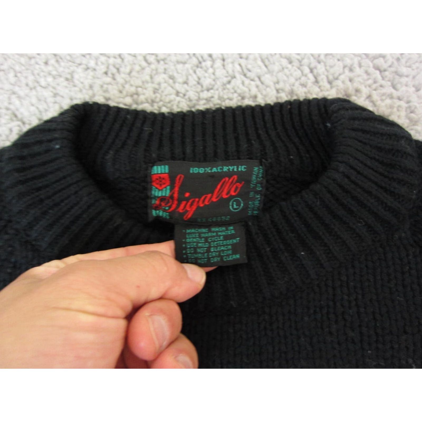 Black Diamond VINTAGE Sigallo Sweater Mens S White Diamond Knit 60s 70s Argyle Pullover Knit Shirt Mens Size US S / EU 44-46 / 1 - 5 Thumbnail