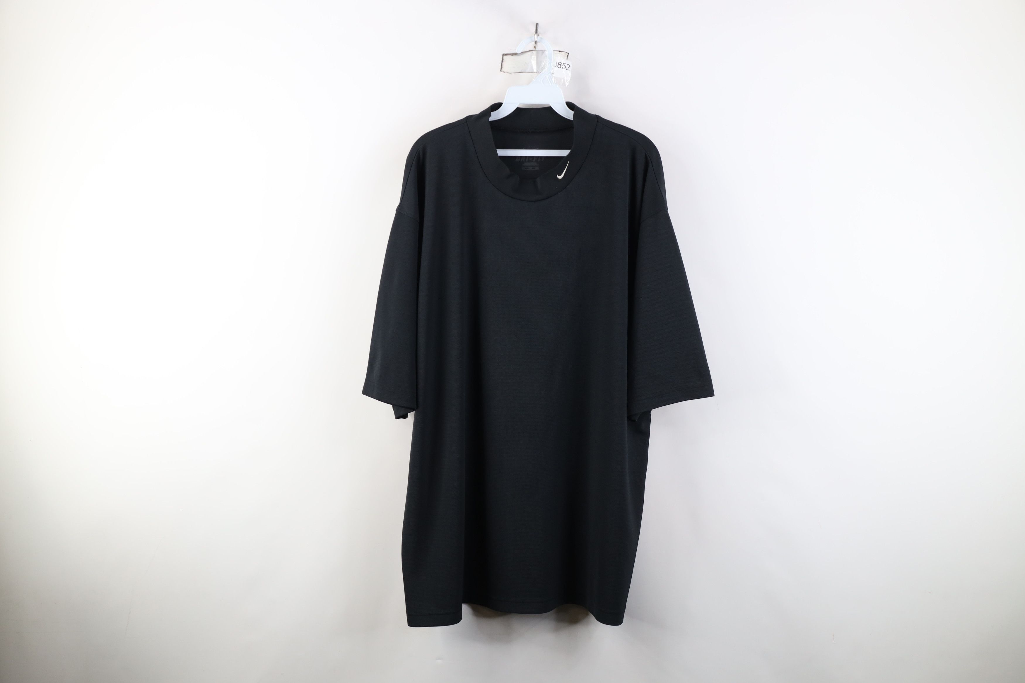 Nike Vintage Y2K Nike Scott Mini Swoosh Mock Neck T-Shirt Black Size US XXL / EU 58 / 5 - 1 Thumbnail