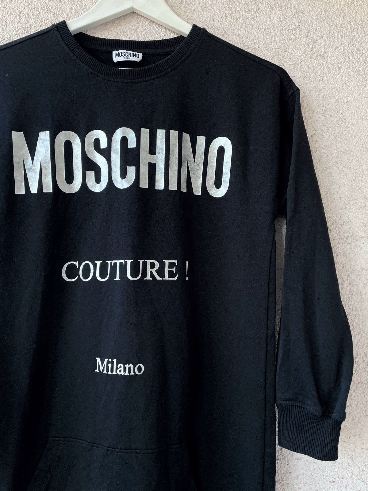 Moschino Moschino Sweatshirt Women Dress Black Big Logo Size S Size S / US 4 / IT 40 - 3 Thumbnail